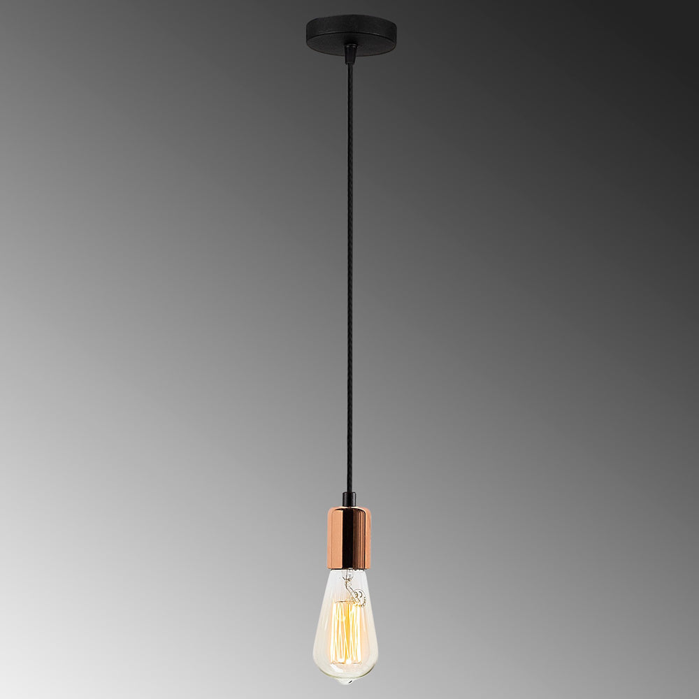 Lampa sufitowa Pabella vintage czarna/miedziana