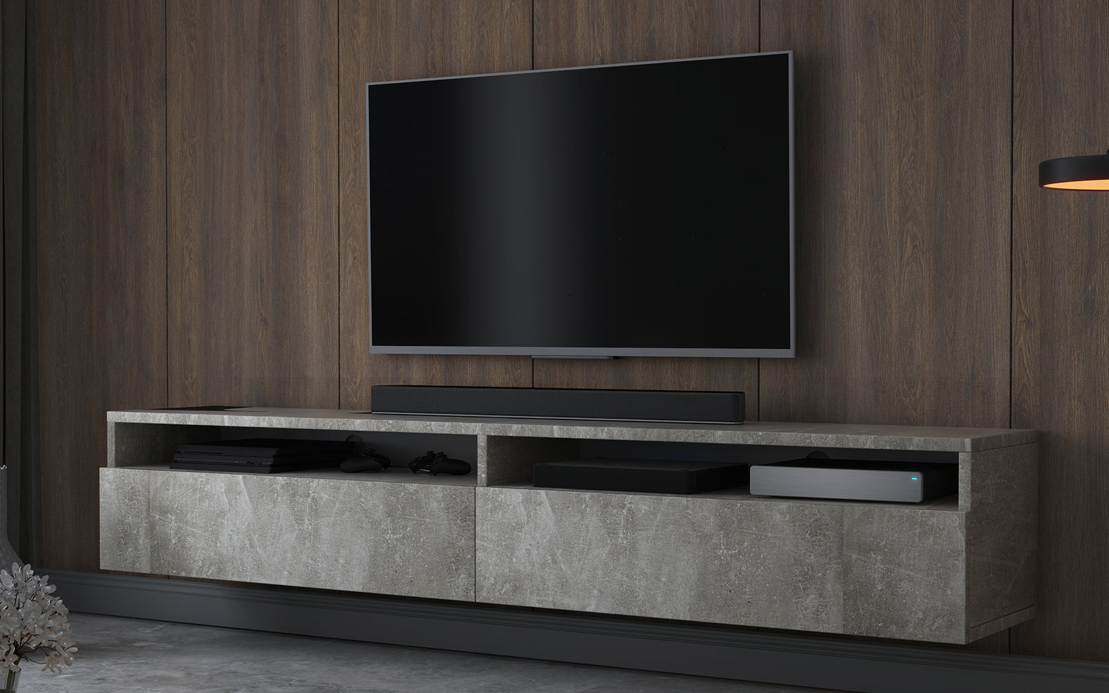 Szafka RTV Rednaw 180 cm Beton