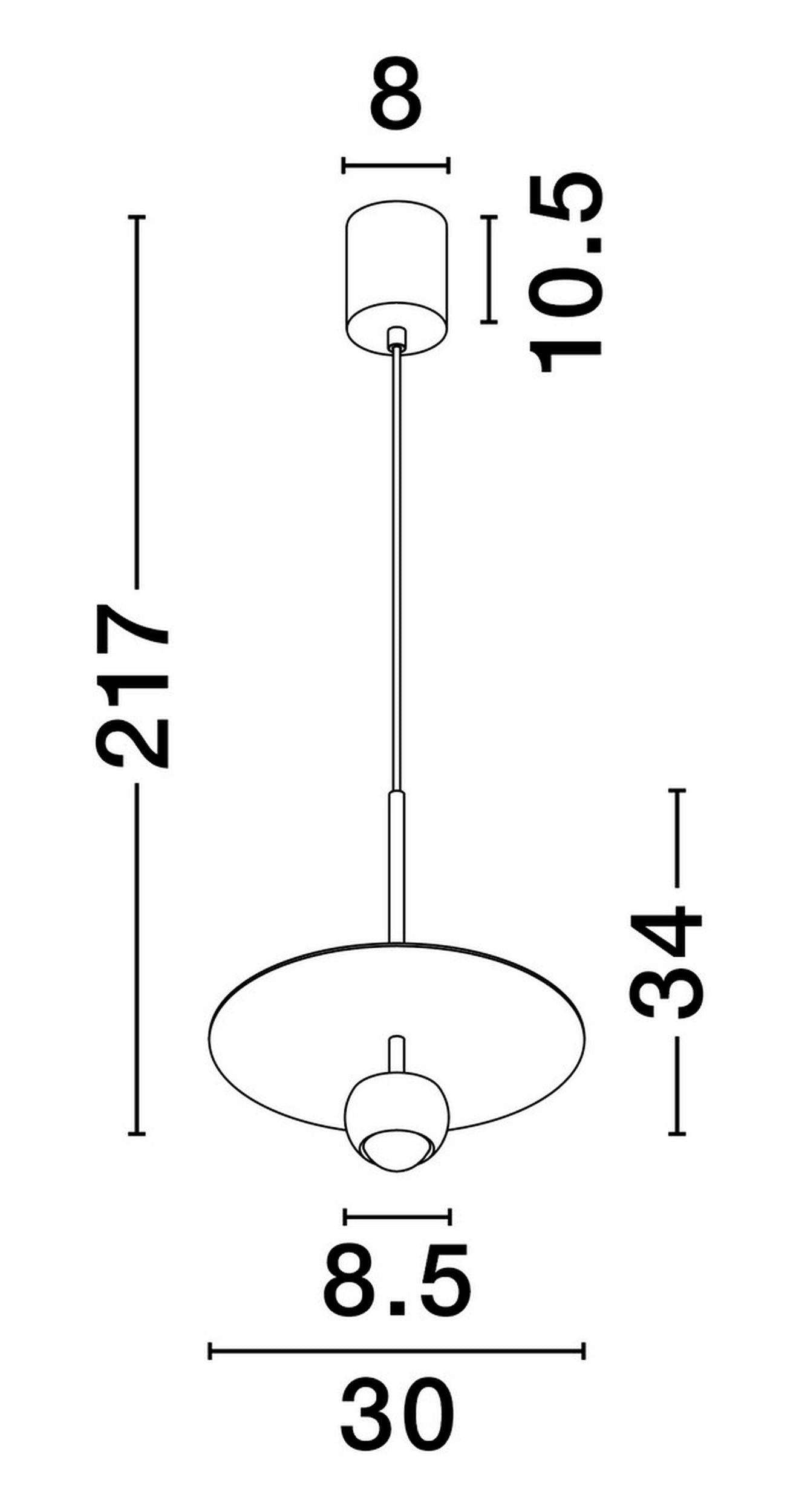 Lampa wisząca Burgens LED bordowa