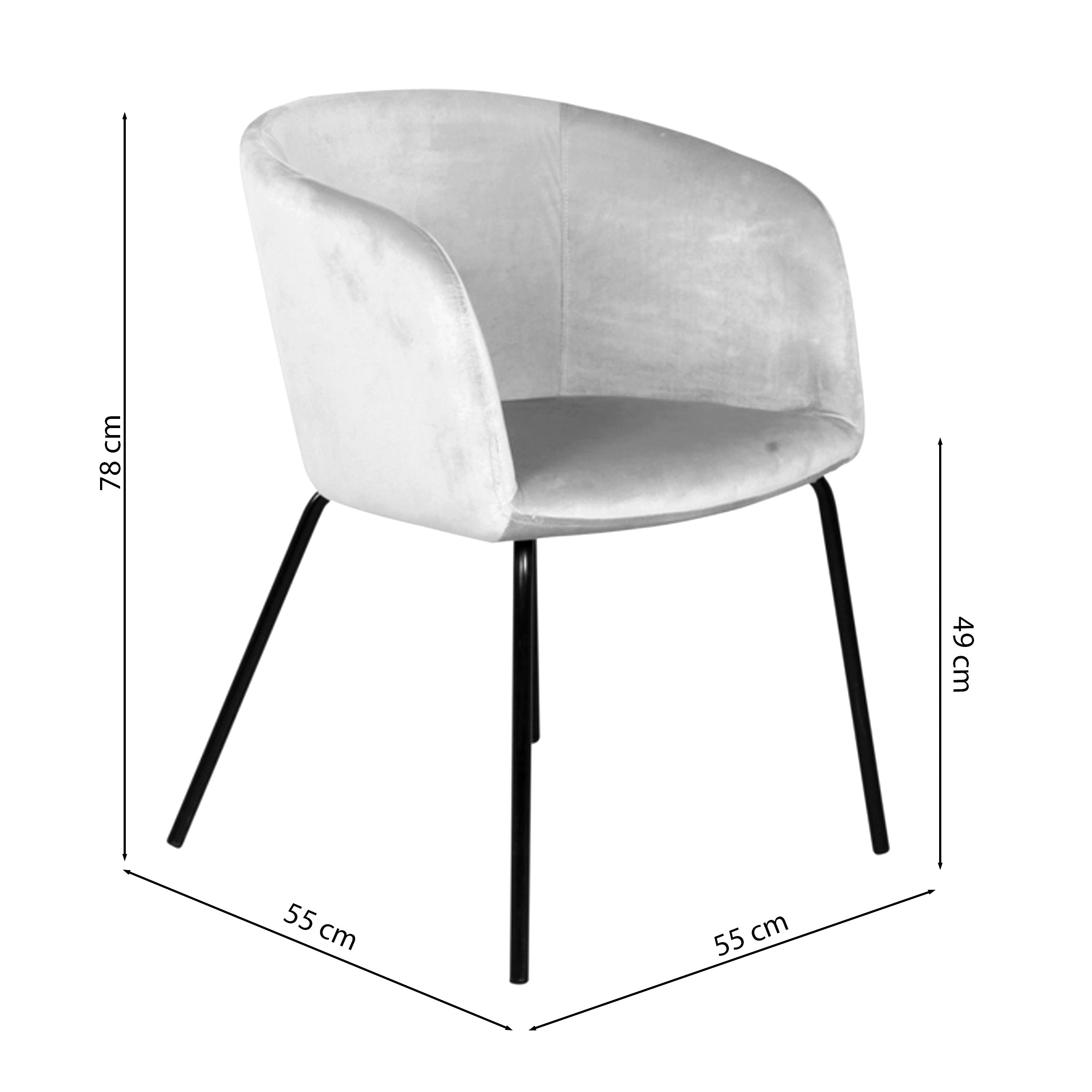 Krzesło tapicerowane Ressator jasnobeżowy velvet