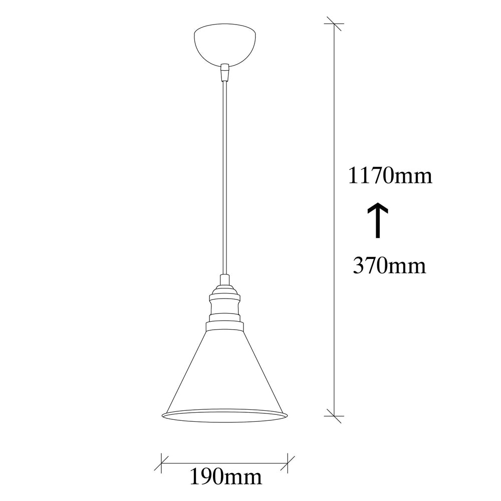 Lampa wisząca Umerta średnica 19 cm czarna