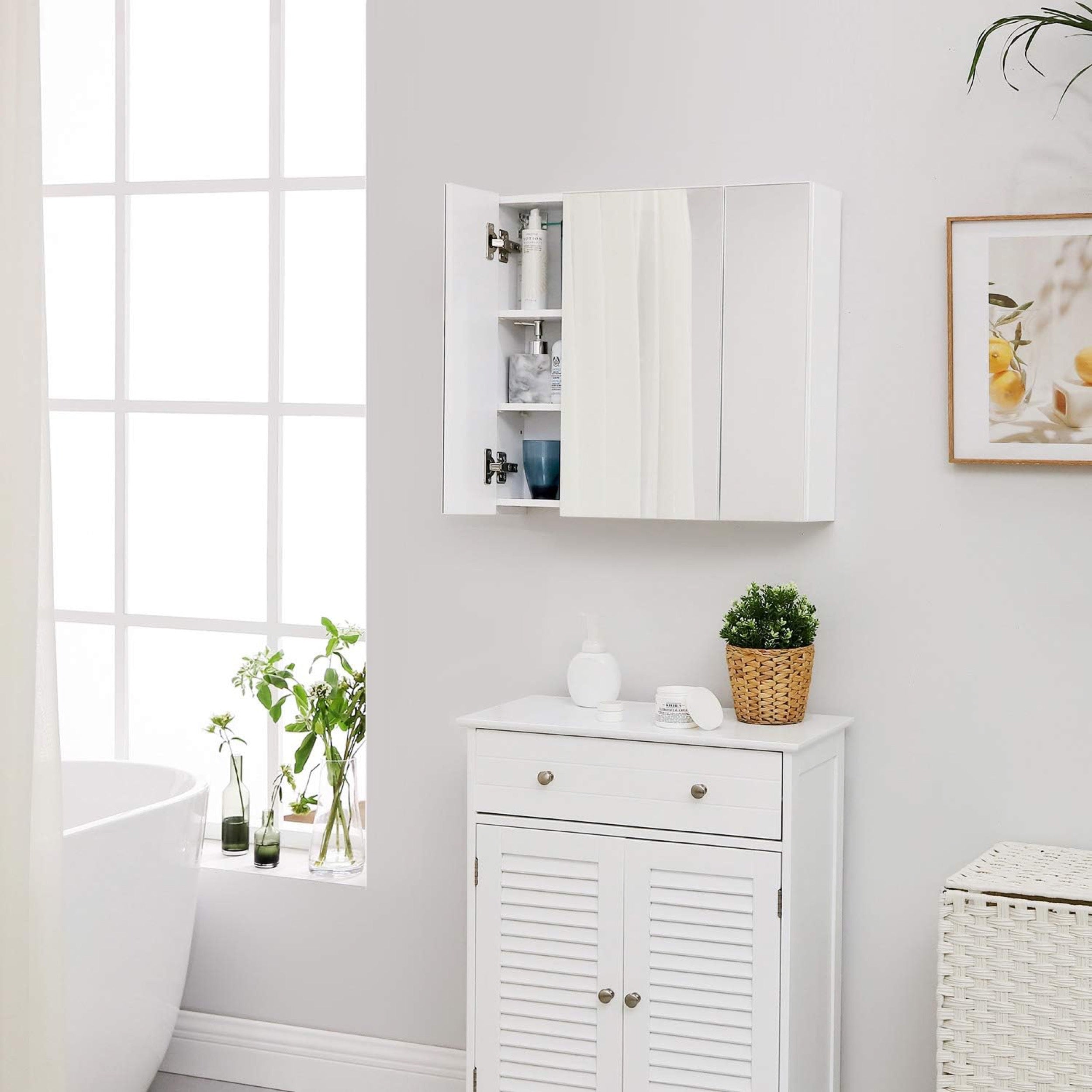 Szafka łazienkowa wisząca Grimark 60x15x55 cm z lustrem
