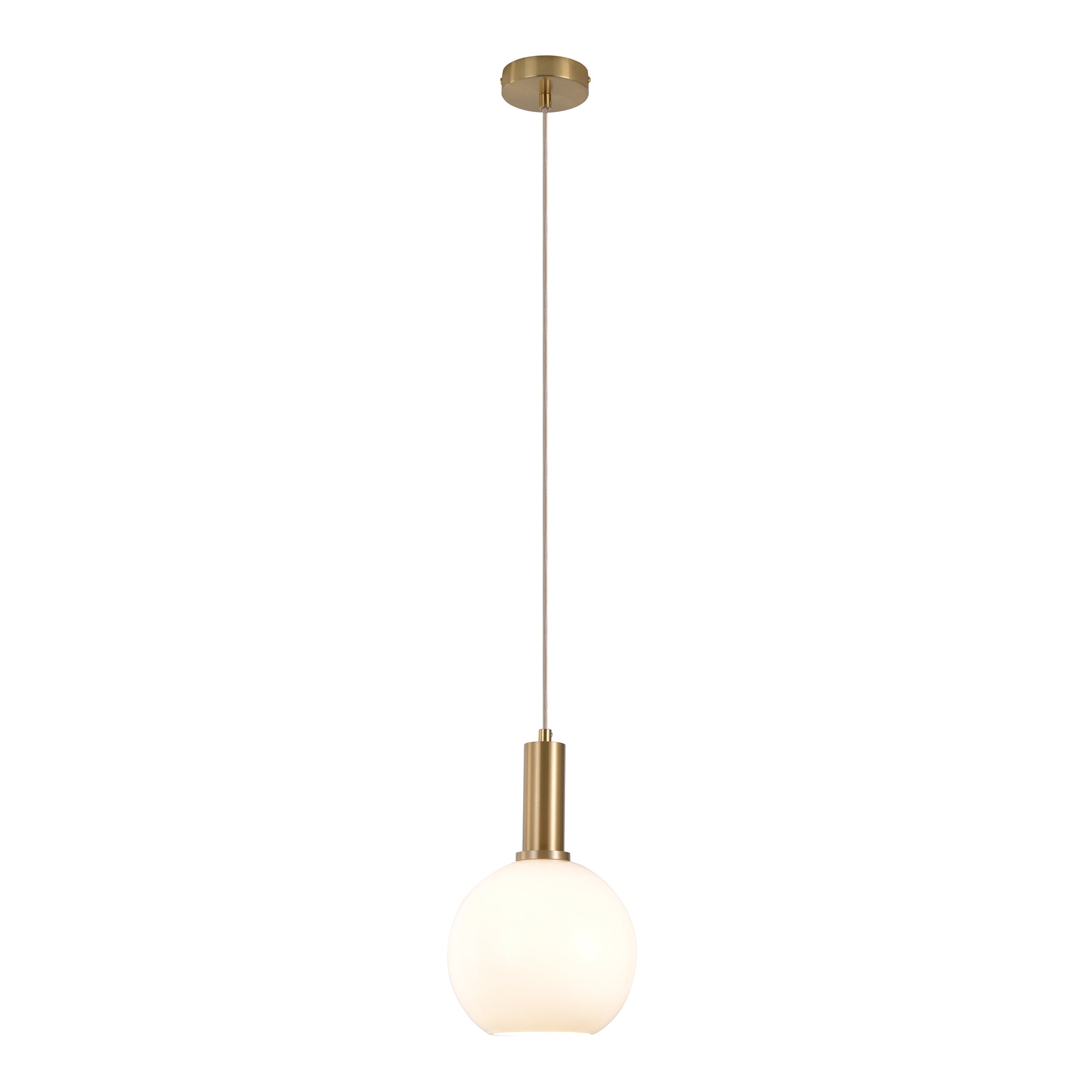 Lampa wisząca Gradoles kulisty mleczny klosz