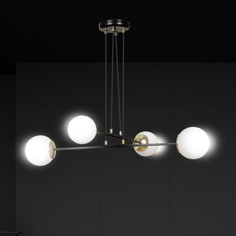 Lampa wisząca Rivarolo czarna x4