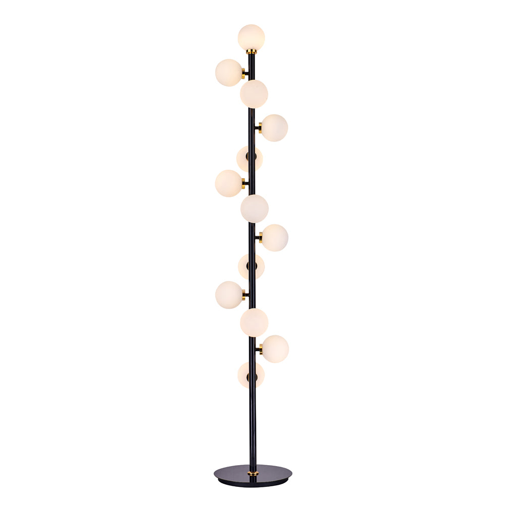 Lampa podłogowa Silvania 165 cm czarna/złota