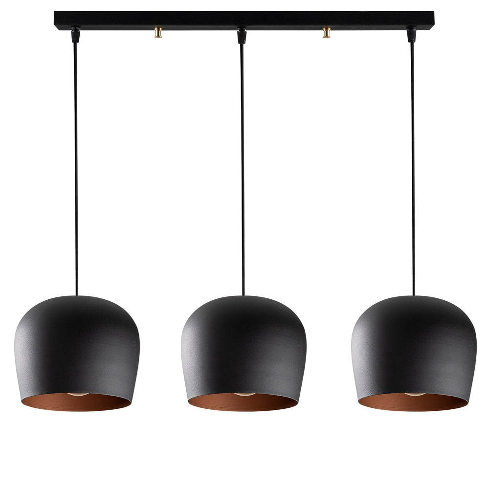 Lampa wisząca nowoczesna Pavitaries x3 czarna