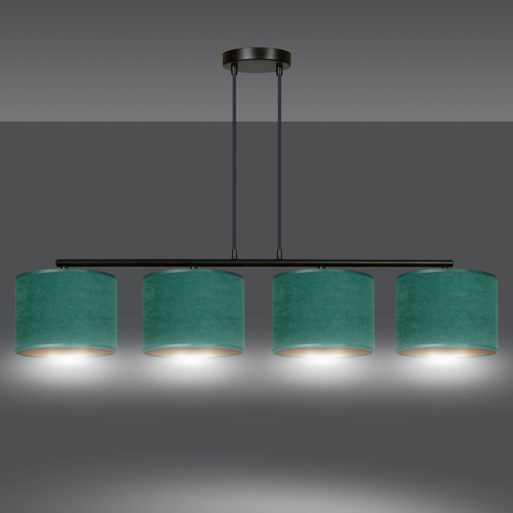 Lampa wisząca Hellid x4 97 cm zielona
