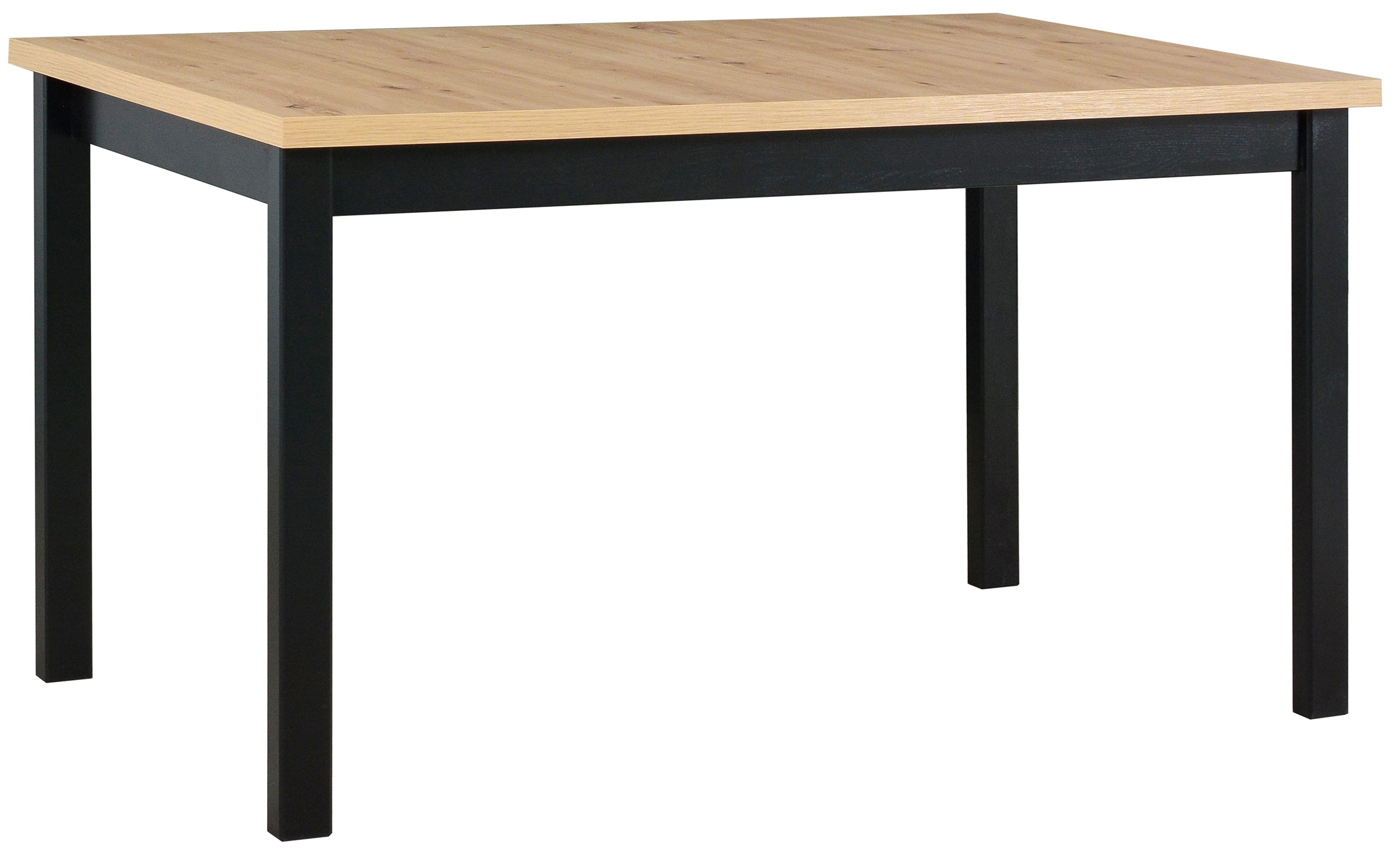 Stół drewniany do jadalni Moized 140x80 cm czarny/dąb artisan