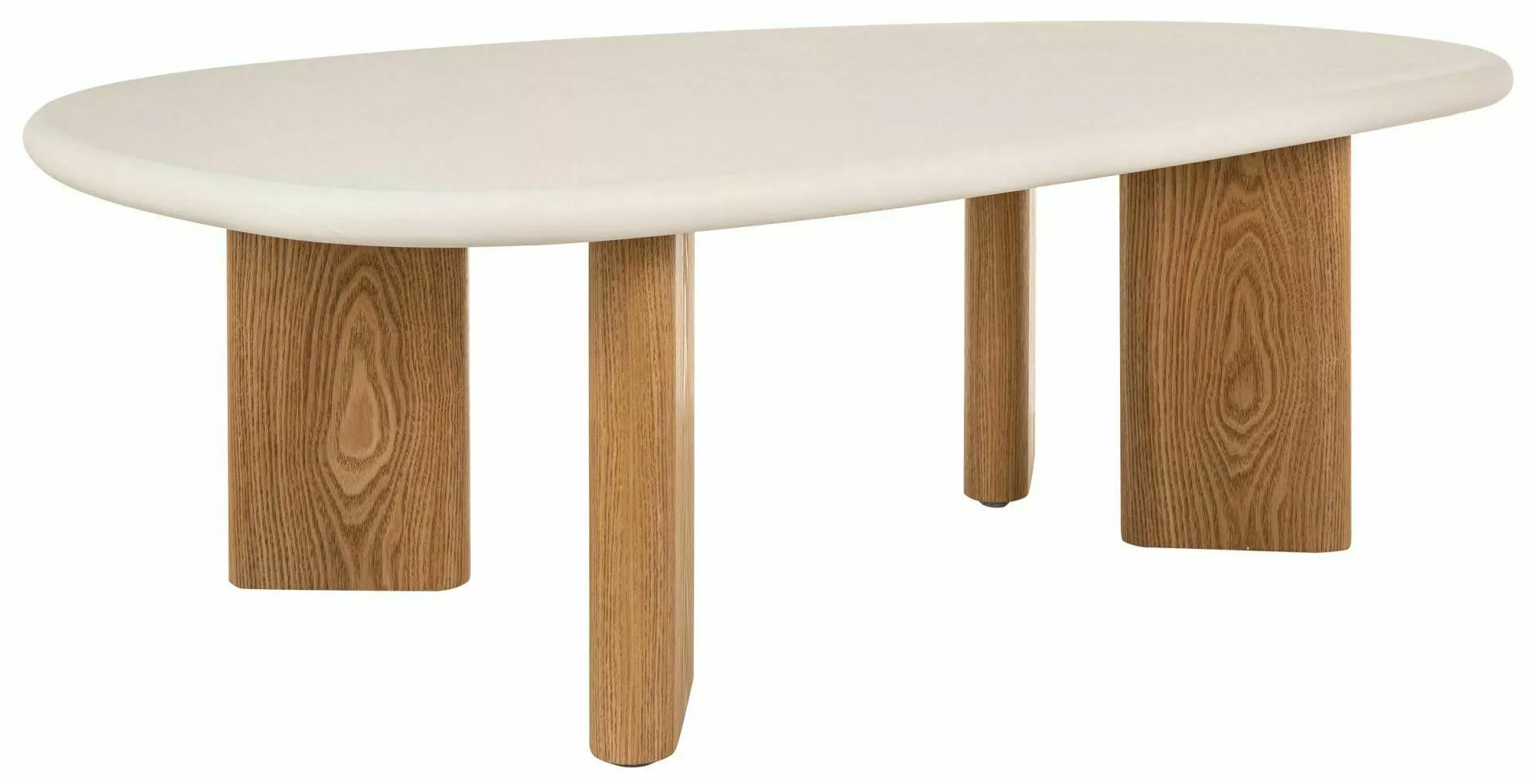 Stolik kawowy Alpen 130x80 cm dąb naturalny mikrocement