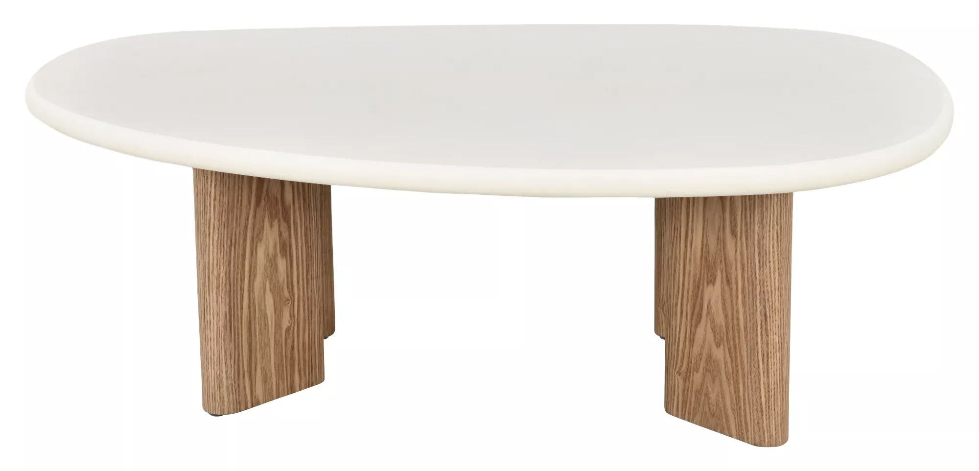 Stolik kawowy Alpen 130x80 cm dąb naturalny mikrocement