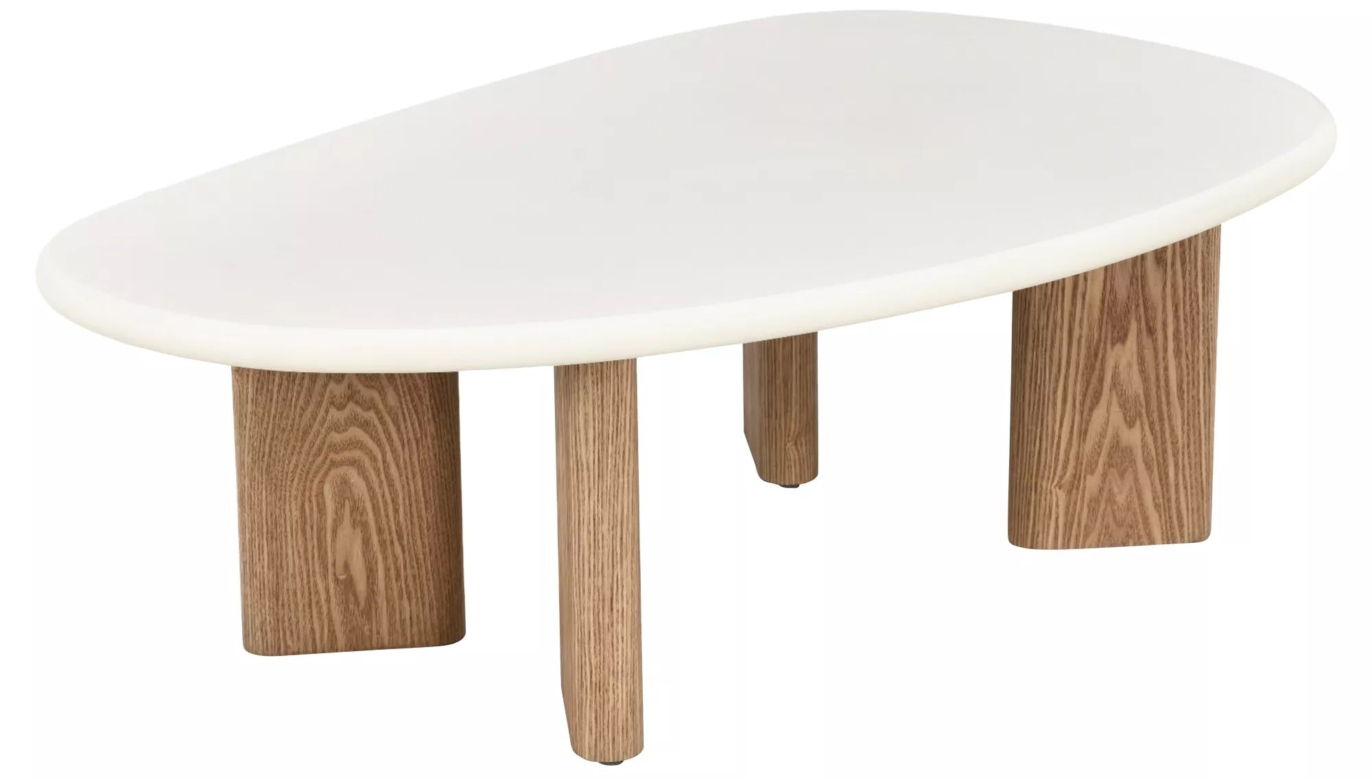 Stolik kawowy Alpen 130x80 cm dąb naturalny mikrocement