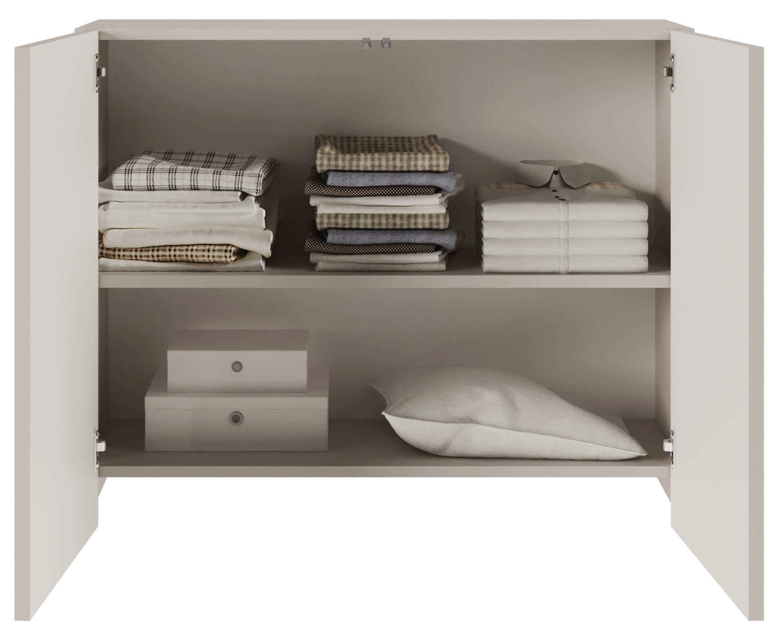 Komoda dwudrzwiowa Arkadia z frezowanymi frontami 100 cm kaszmir