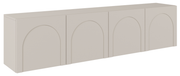 Szafka RTV Arkadia czterodrzwiowa z frezowanymi frontami 200 cm kaszmir