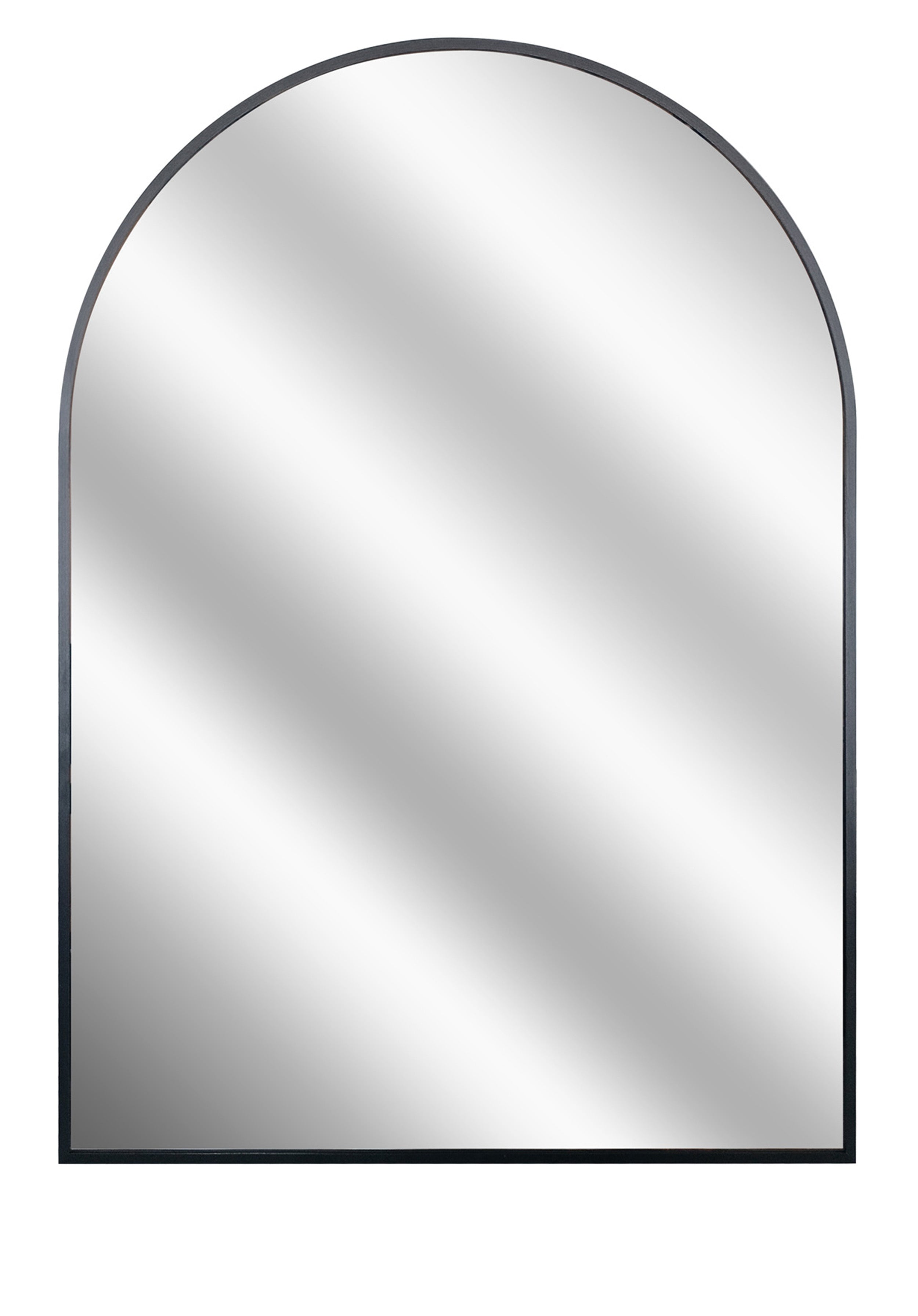 Lustro wiszące w aluminiowej ramie Arcus 70x50 cm czarne