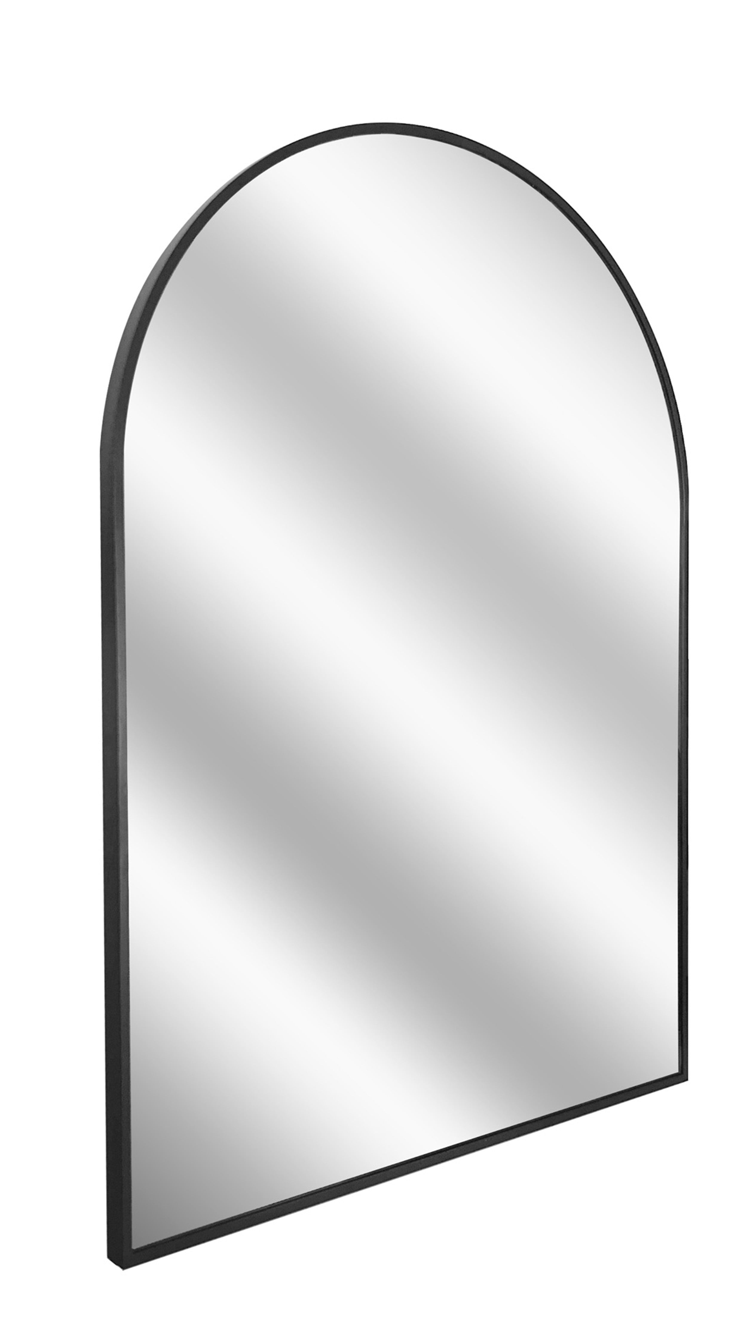 Lustro wiszące w aluminiowej ramie Arcus 70x50 cm czarne