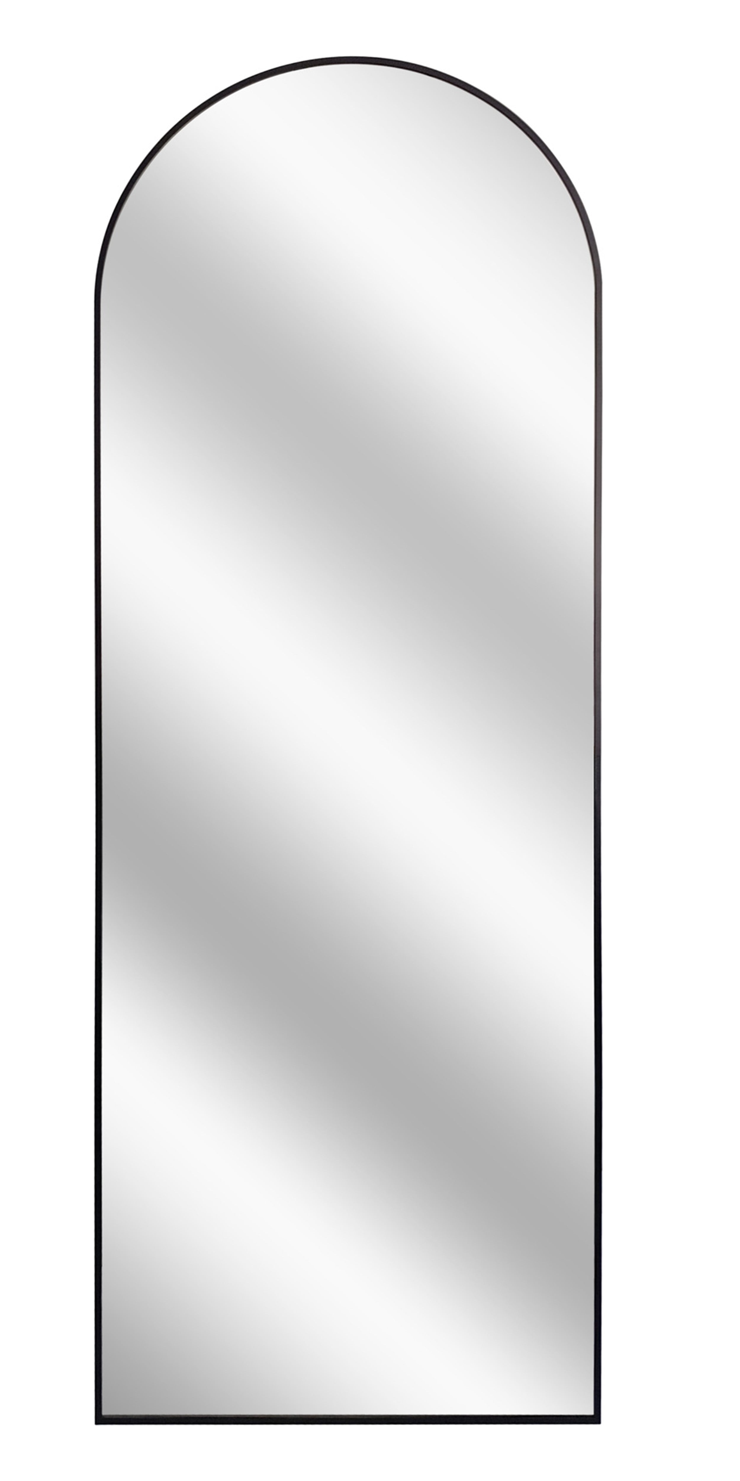 Lustro stojące w aluminiowej ramie Aurea 140x50 cm czarne