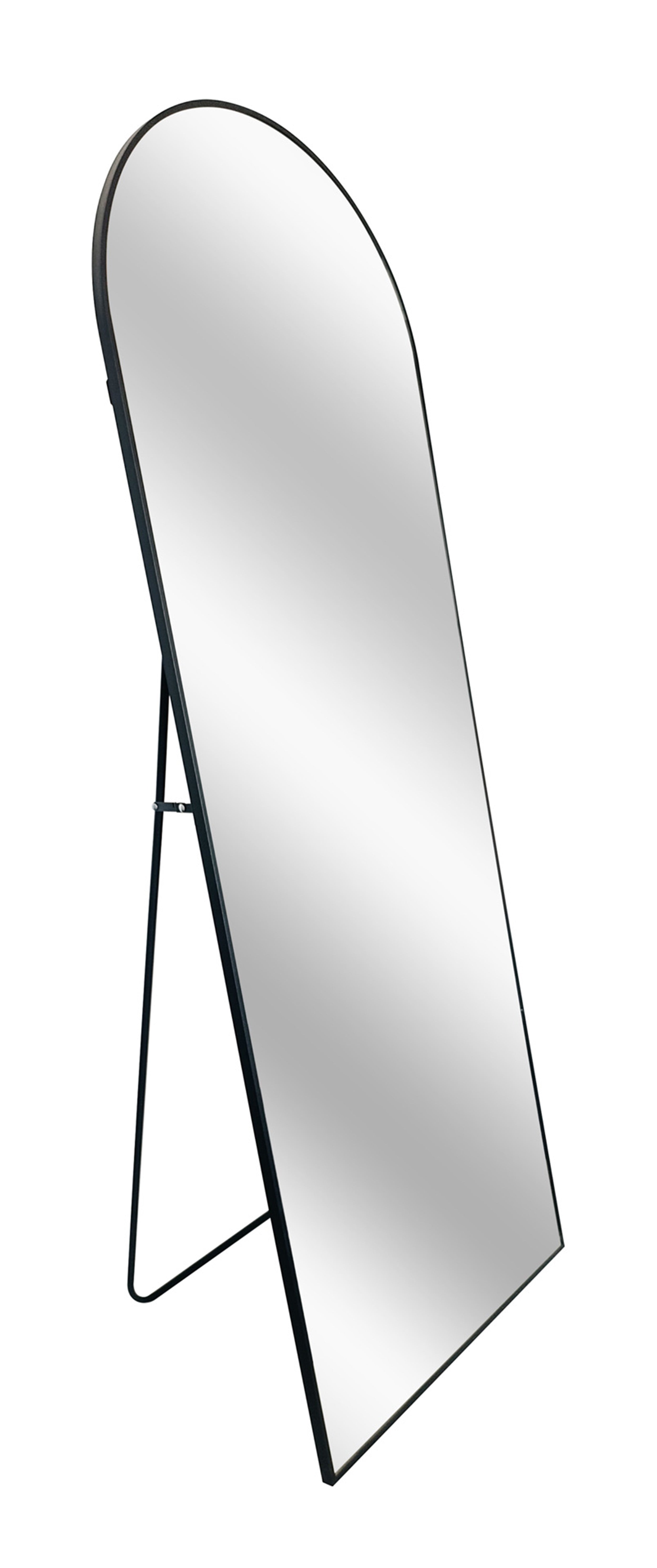 Lustro stojące w aluminiowej ramie Aurea 140x50 cm czarne