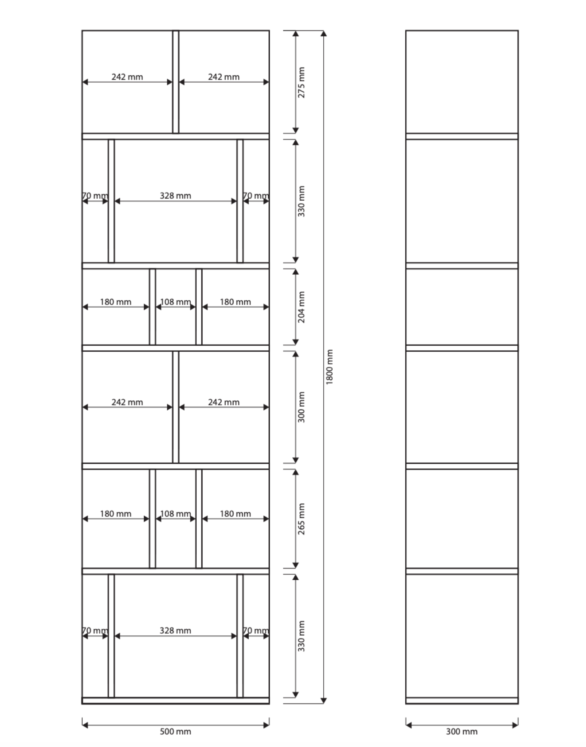 Regał otwarty Bemmi 50 cm kaszmir