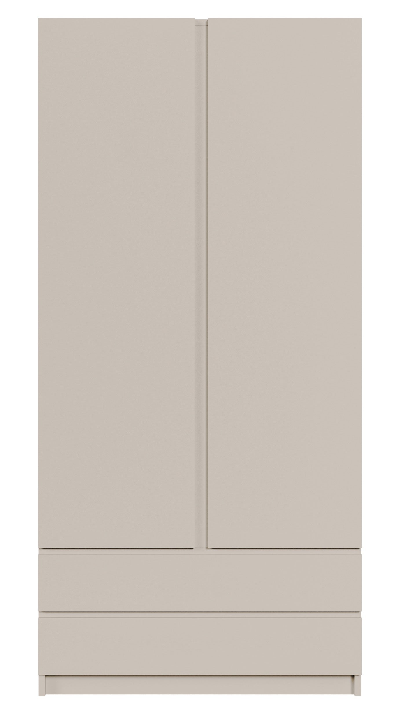 Szafa dwudrzwiowa Bemmi z dwiema szufladami 100 cm kaszmir