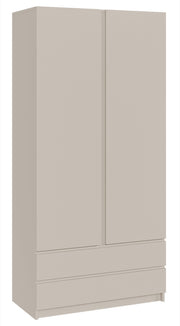 Szafa dwudrzwiowa Bemmi z dwiema szufladami 100 cm kaszmir
