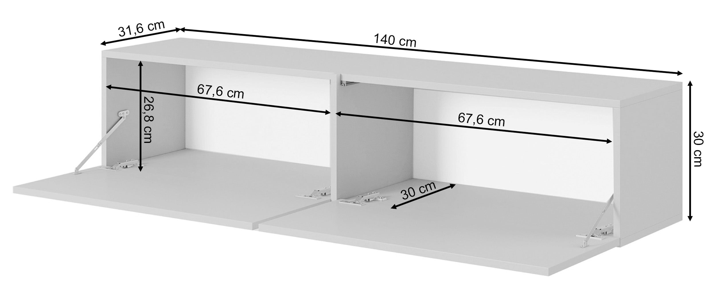 Szafka RTV Bisira 140 cm kaszmir