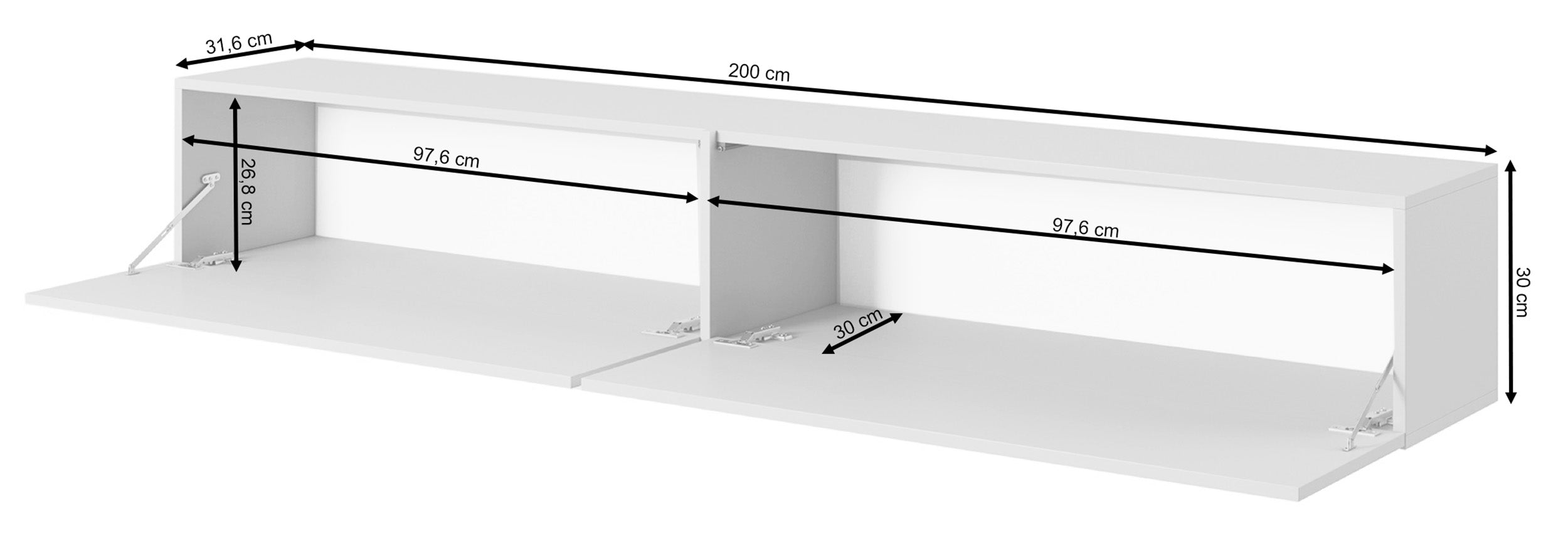 Szafka RTV Bisira 200 cm kaszmir