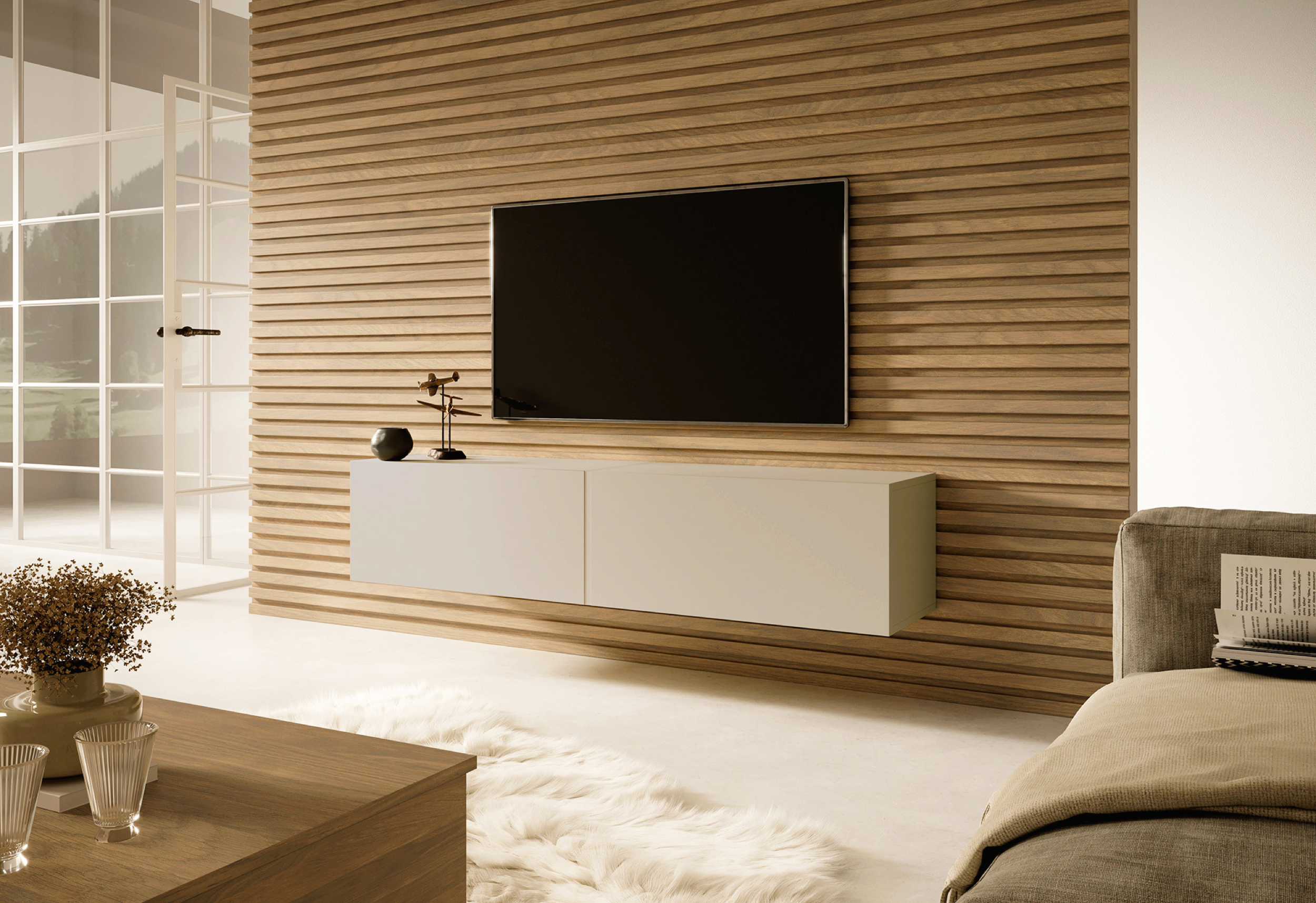 Szafka RTV Bisira 140 cm kaszmir