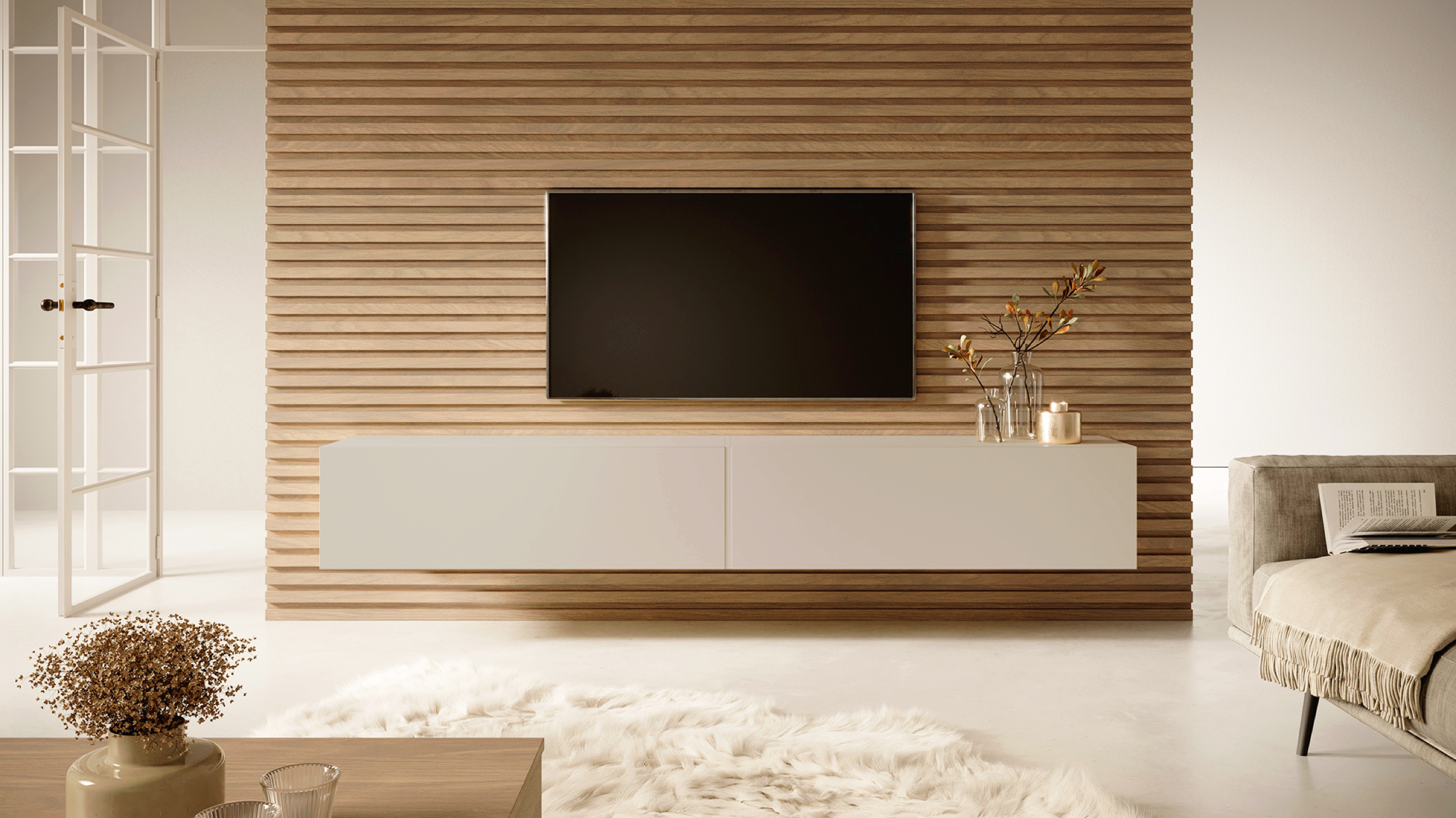 Szafka RTV Bisira 200 cm kaszmir