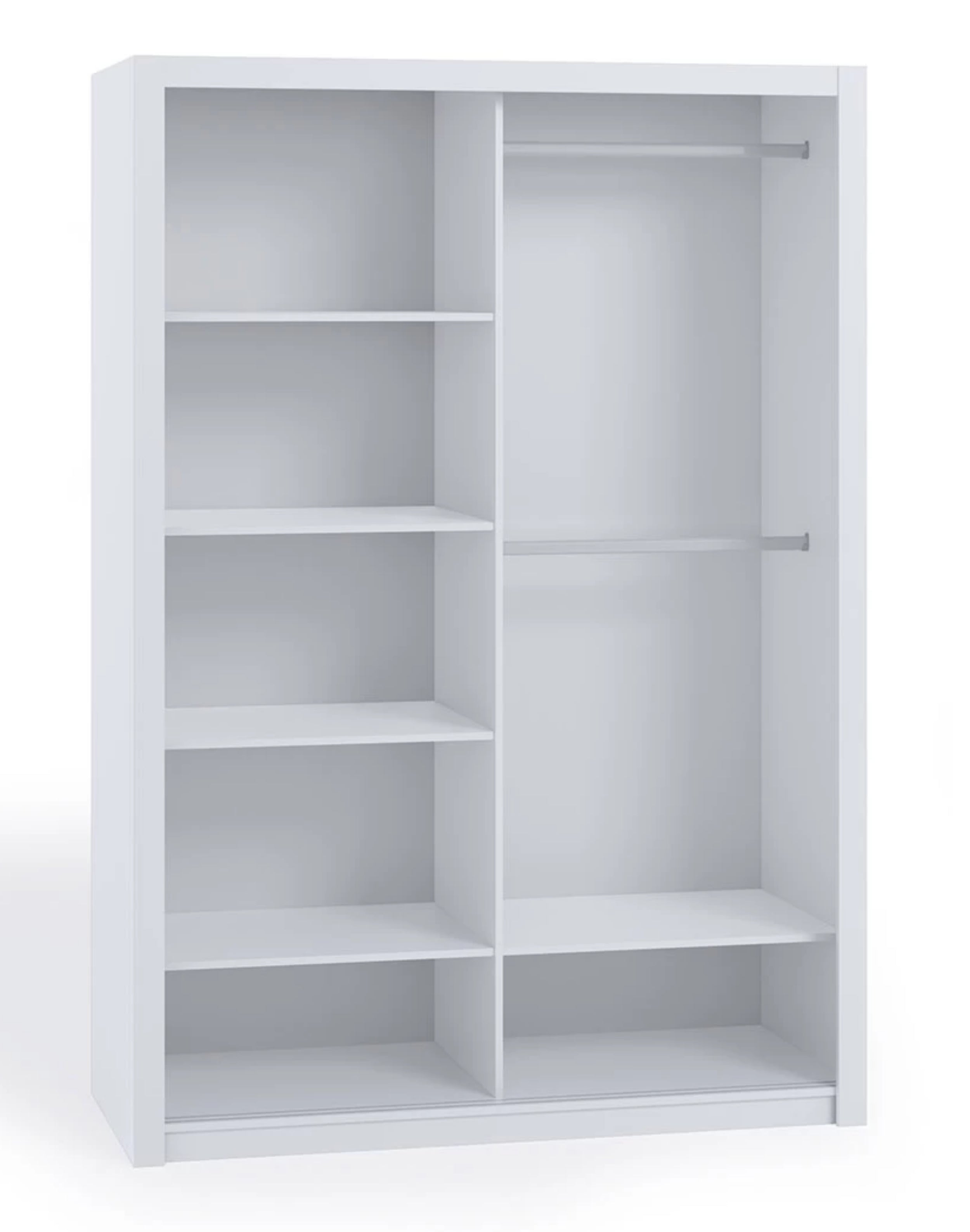 Szafa Rinker 150 cm z lustrem Biały
