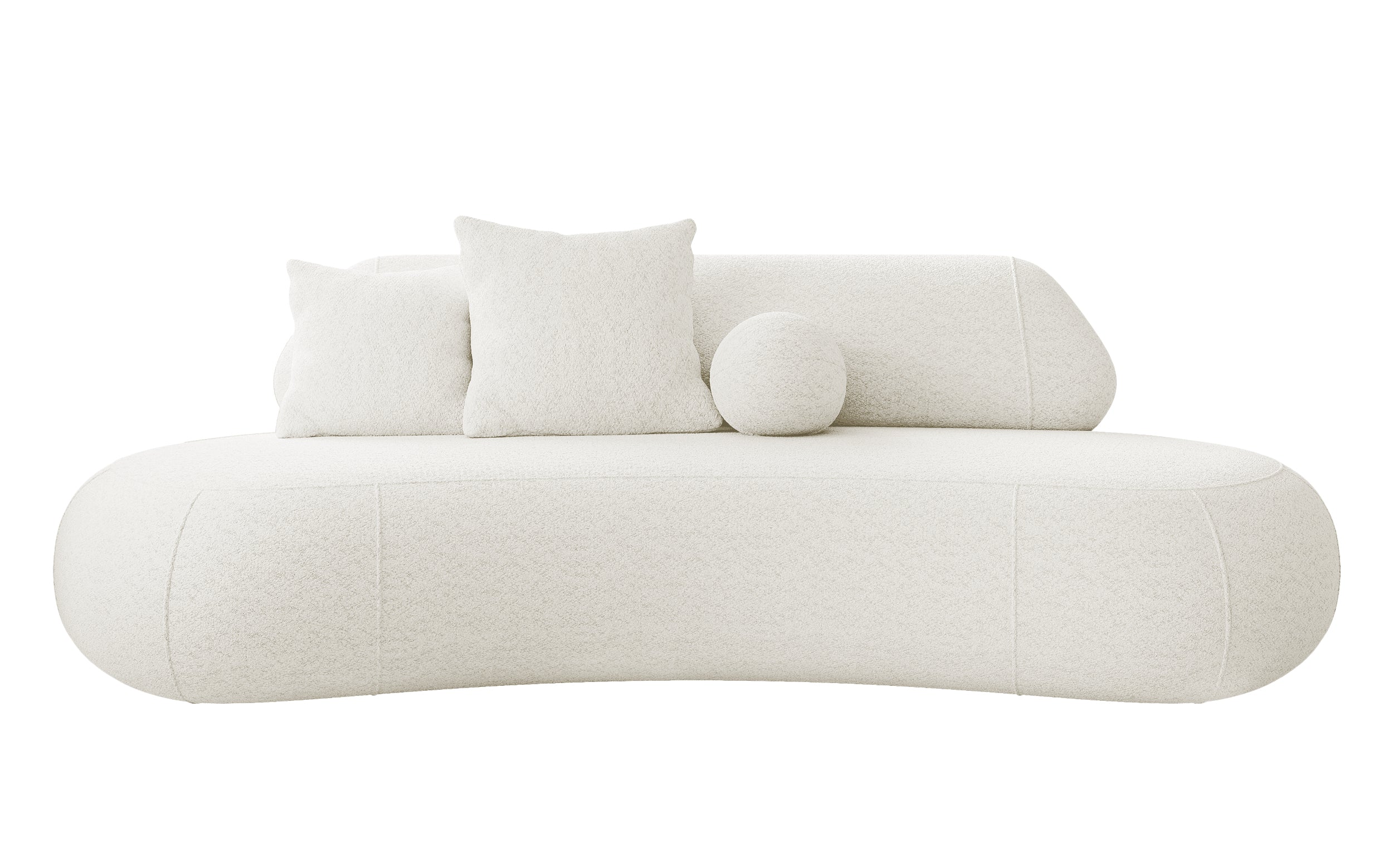 Sofa trzyosobowa Balme kremowa boucle