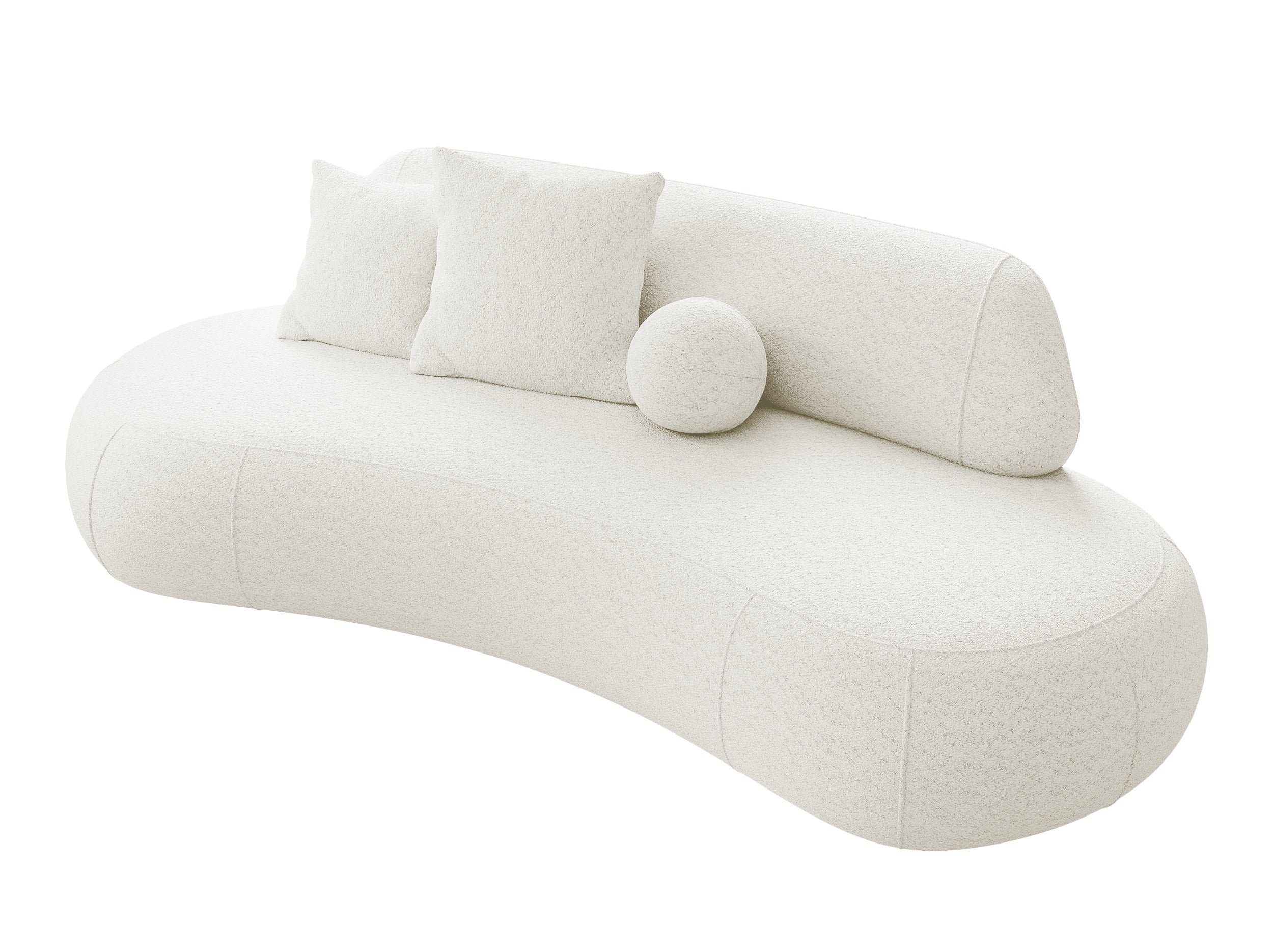 Sofa trzyosobowa Balme kremowa boucle