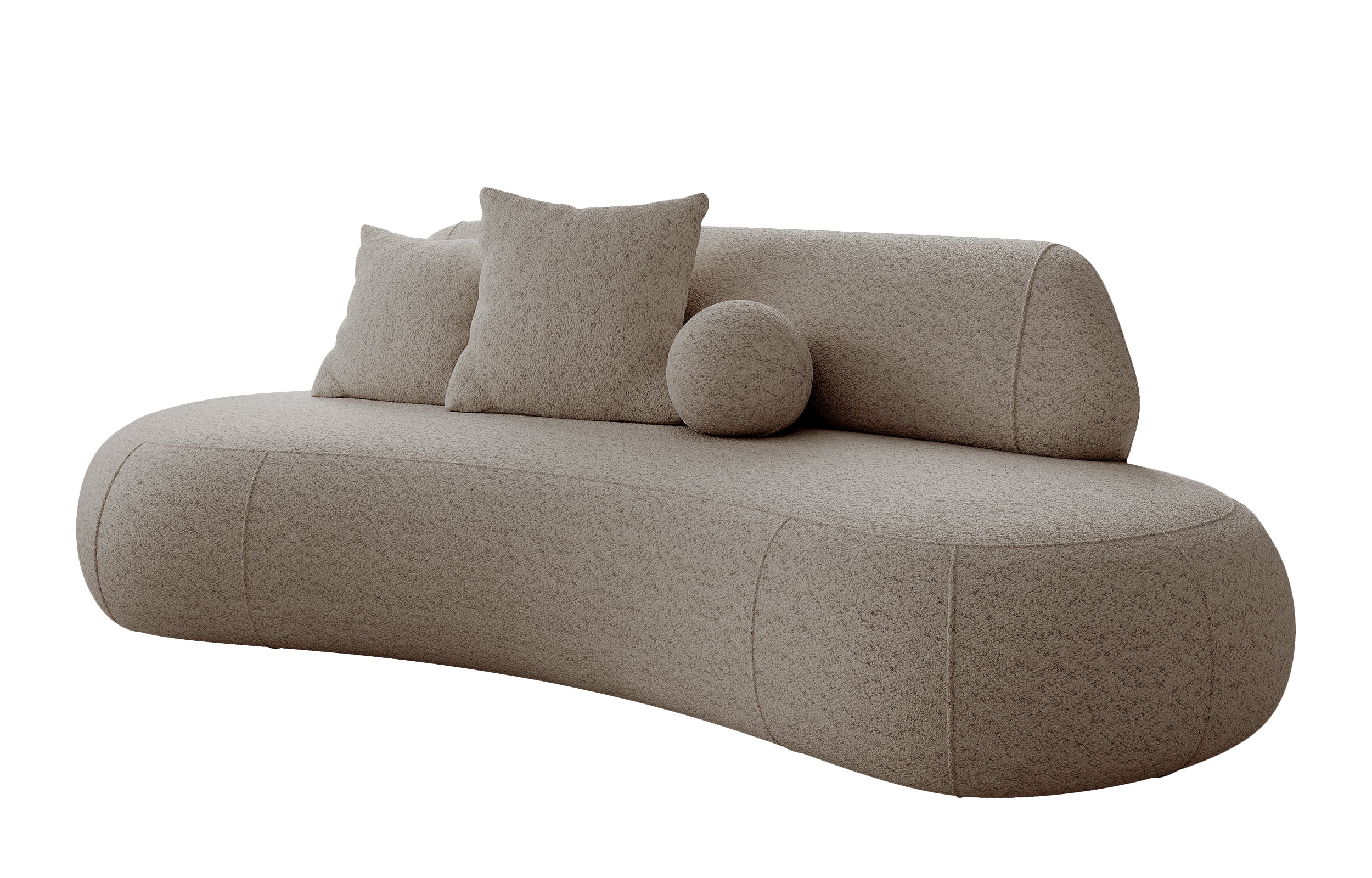Sofa trzyosobowa Balme beżowa boucle