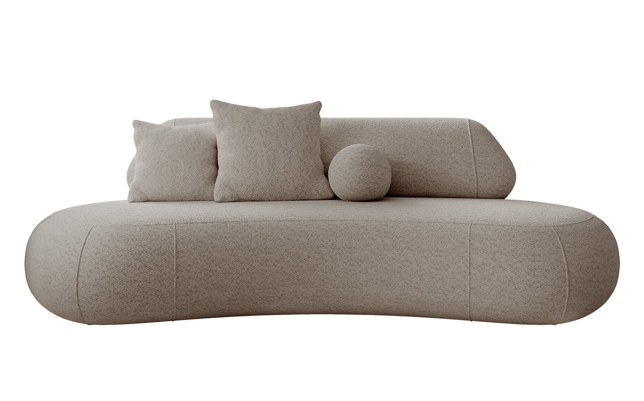 Sofa trzyosobowa Balme beżowa boucle