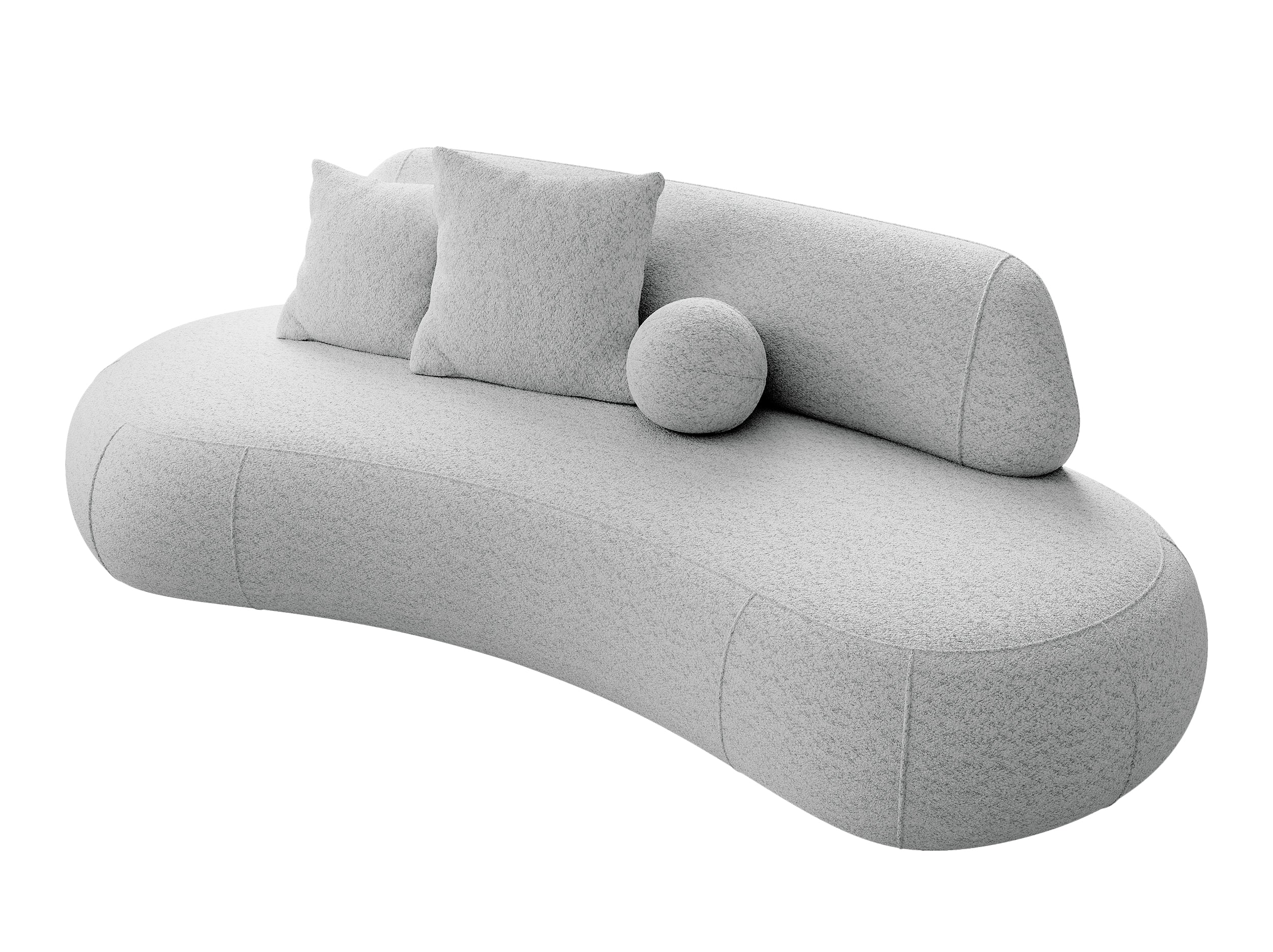 Sofa trzyosobowa Balme jasnoszara boucle