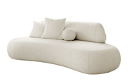 Sofa trzyosobowa Balme kremowa w tkaninie łatwoczyszczącej