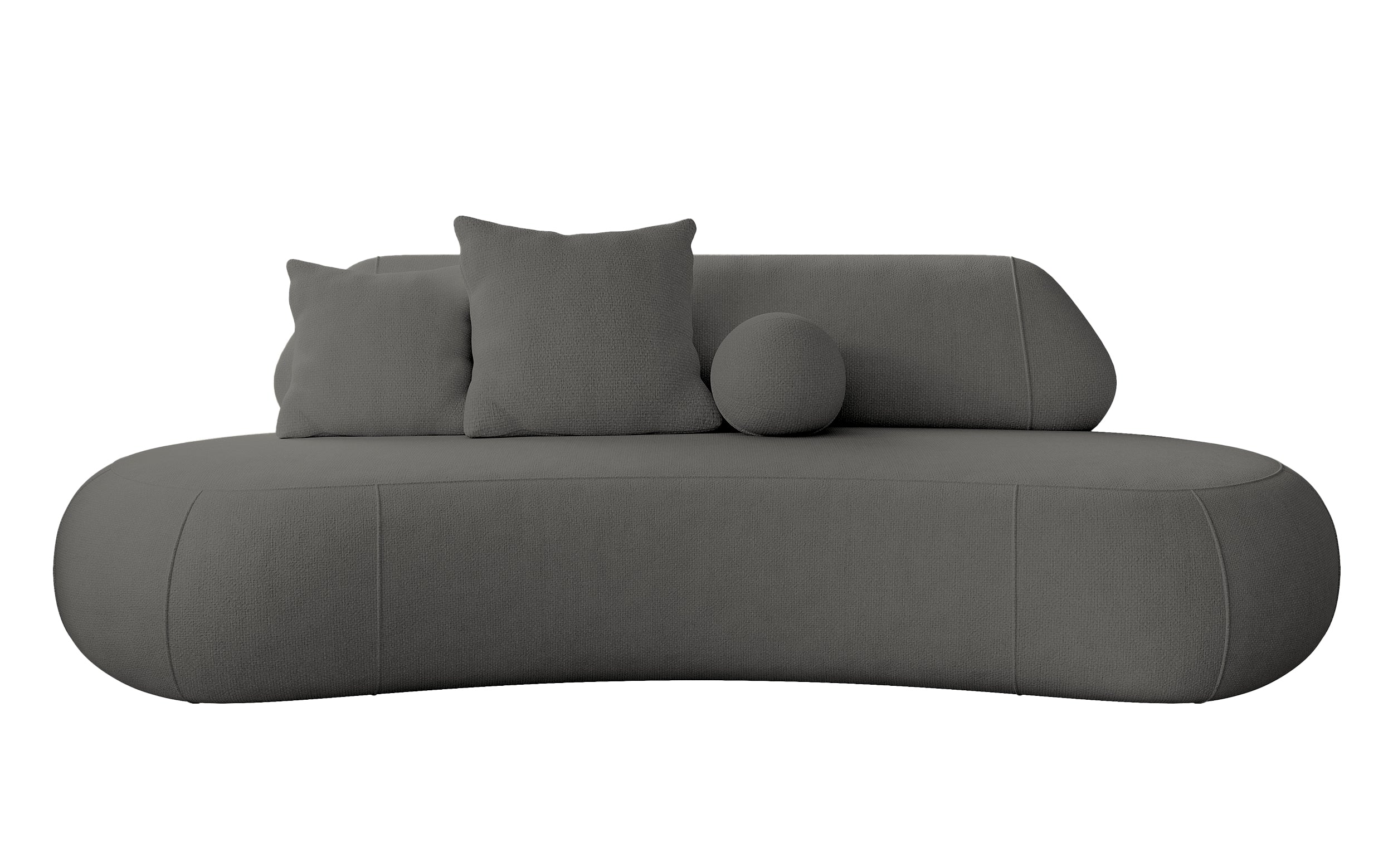 Sofa trzyosobowa Balme szara w tkaninie łatwoczyszczącej