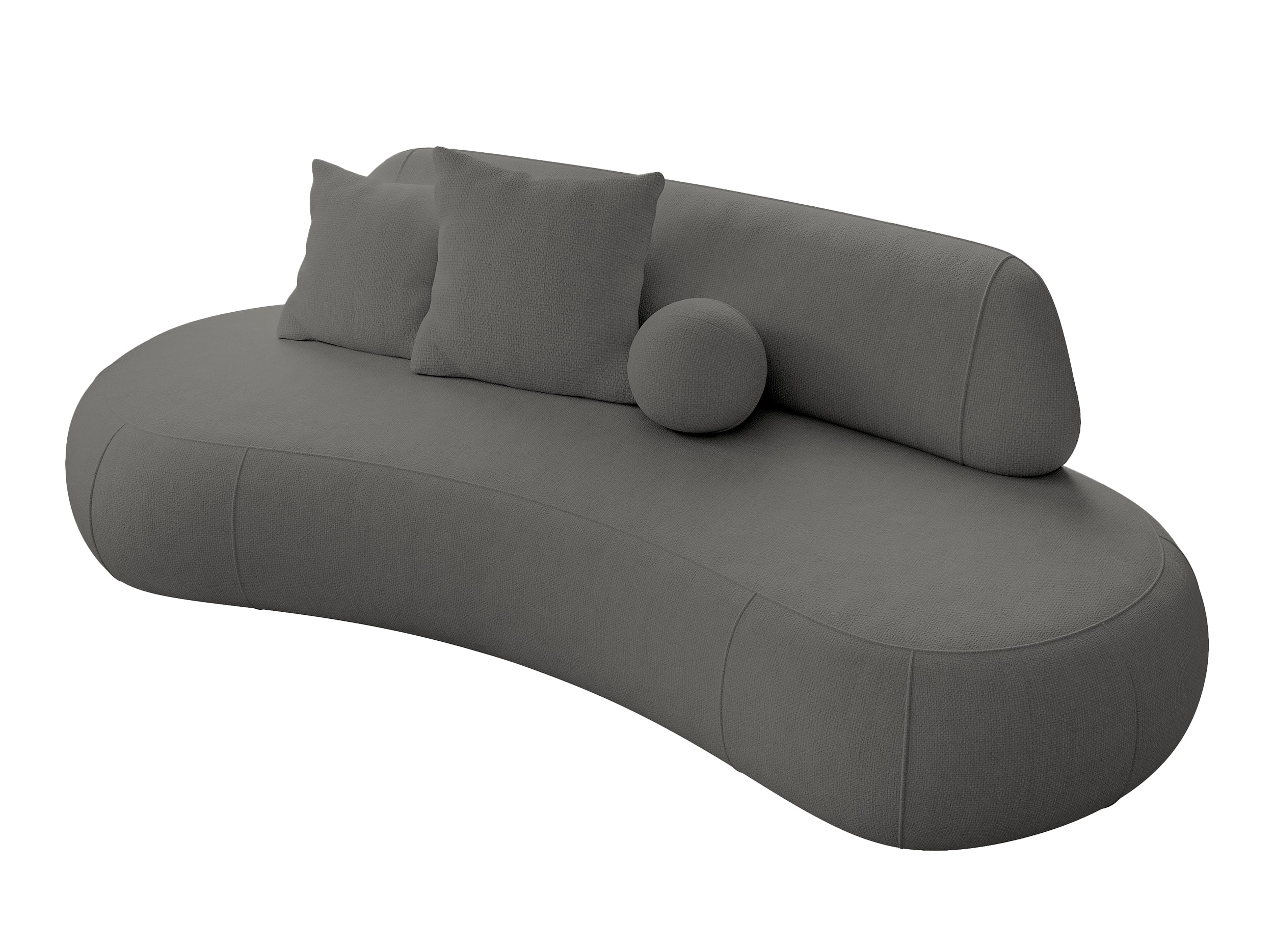 Sofa trzyosobowa Balme szara w tkaninie łatwoczyszczącej