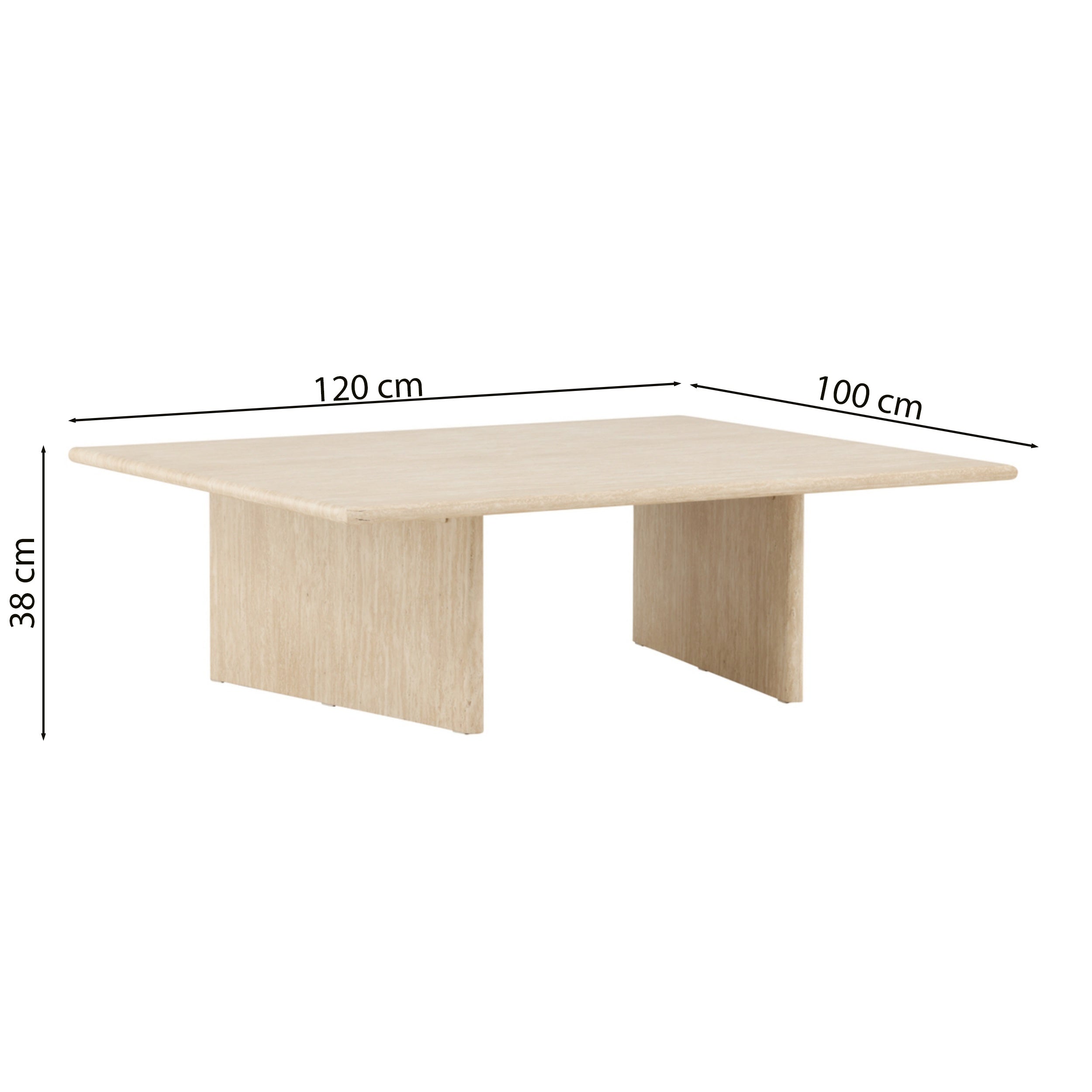 Stolik kawowy Skagen 120x100 cm trawertyn