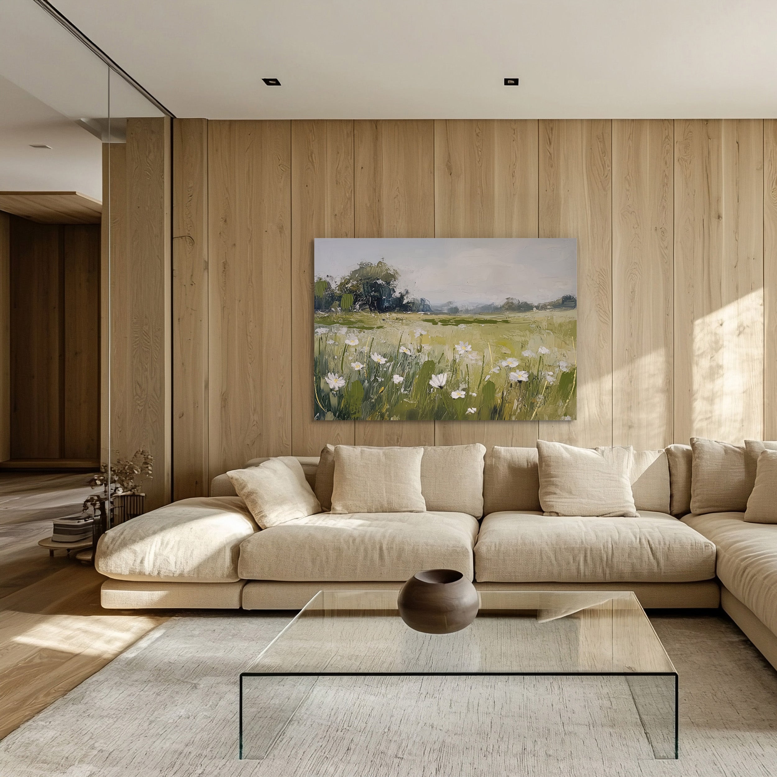 Obraz z ręcznie malowanymi elementami Bloomfield 100x70 cm