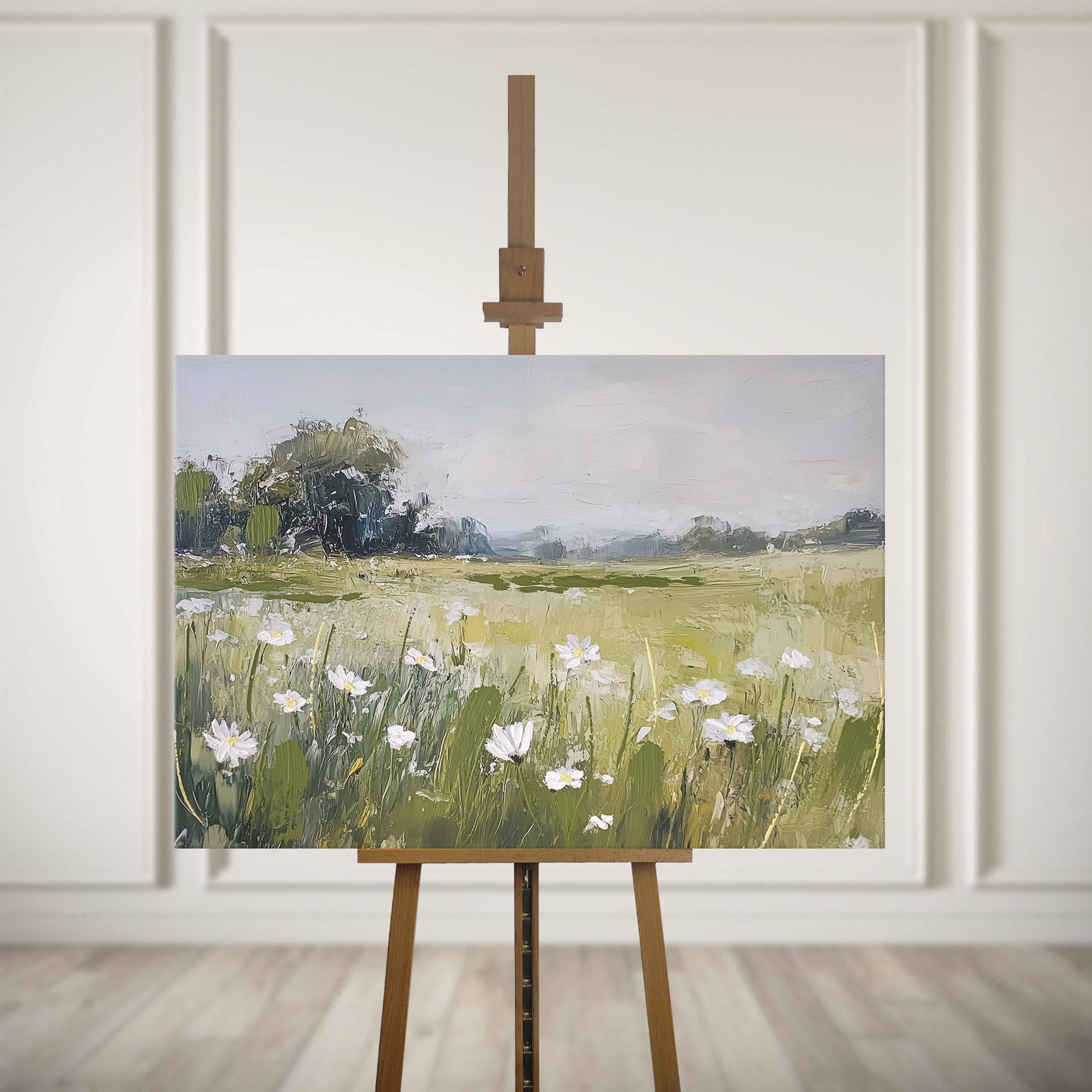 Obraz z ręcznie malowanymi elementami Bloomfield 100x70 cm