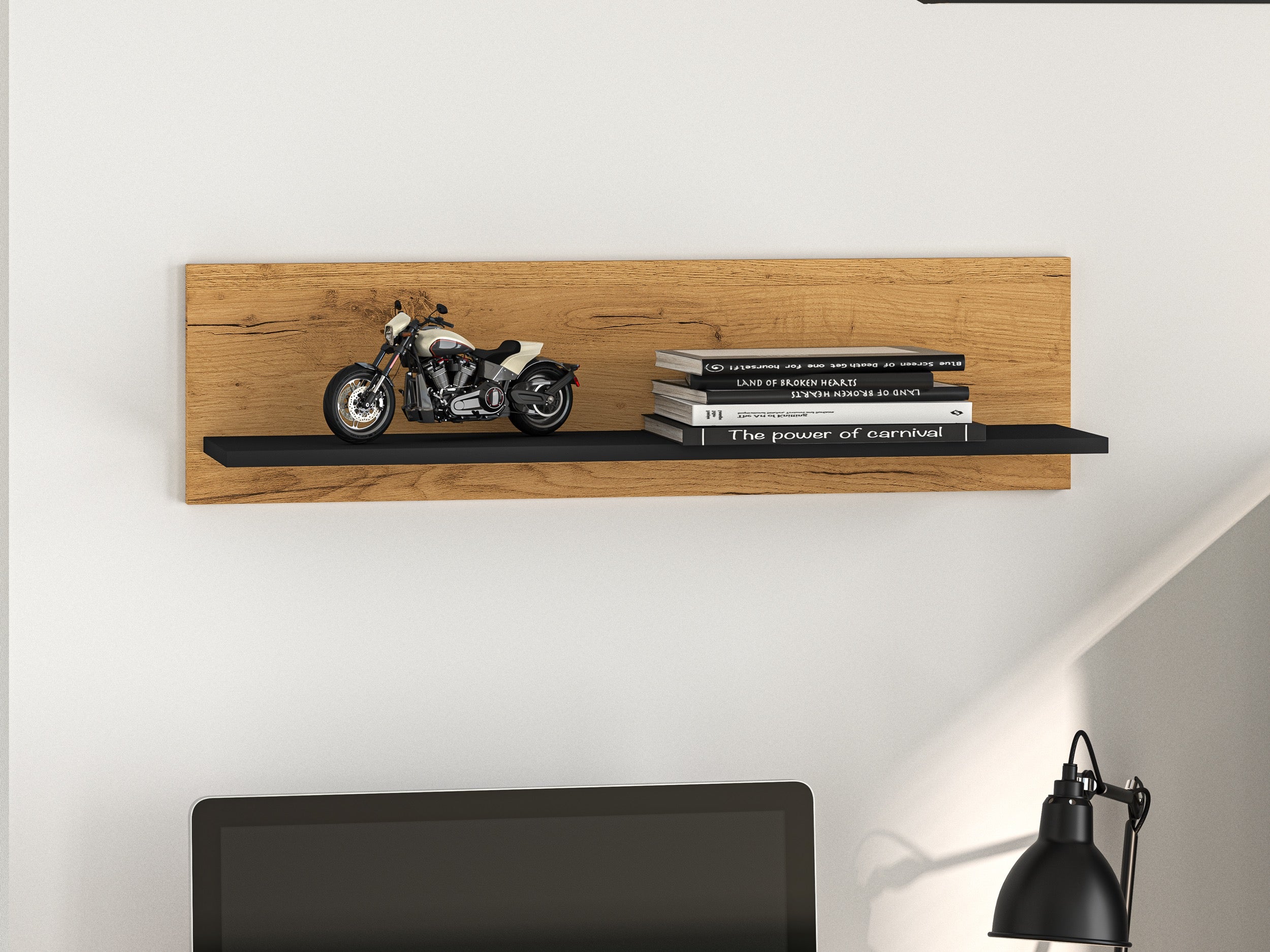 Półka młodzieżowa Colt 92 cm dąb craft/czarny