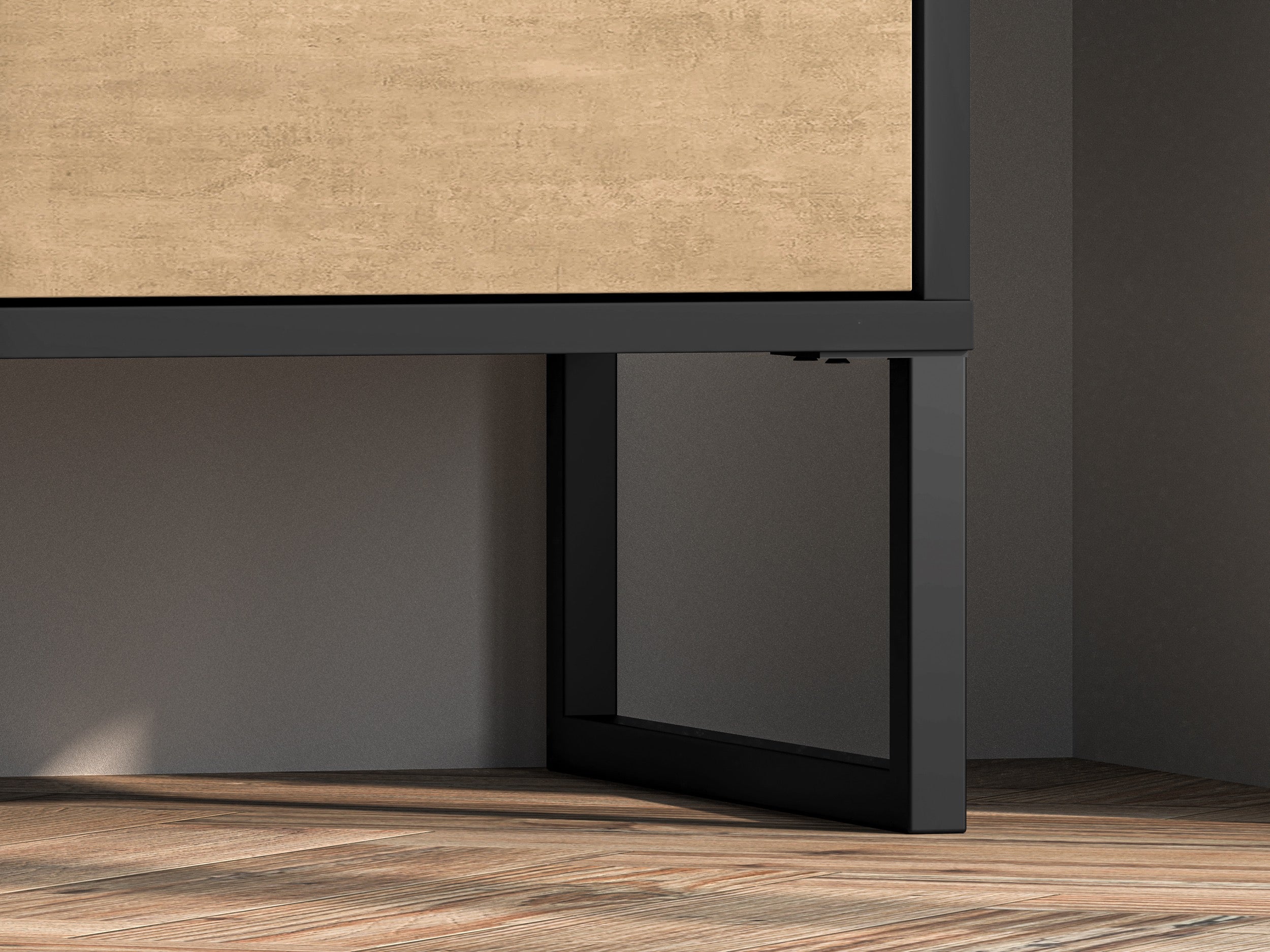 Regał młodzieżowy jednodrzwiowy Colt z półkami i szufladą 80 cm dąb craft/czarny/stal