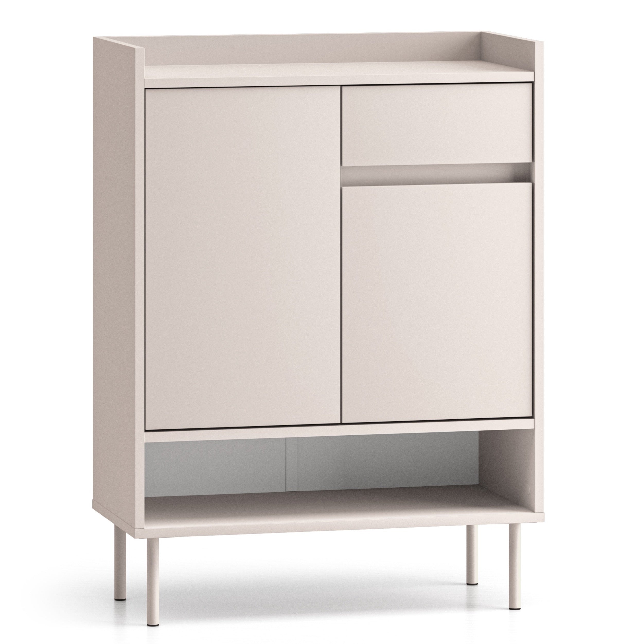 Szafka dwudrzwiowa na buty Dioce z szufladą 70 cm Kaszmir