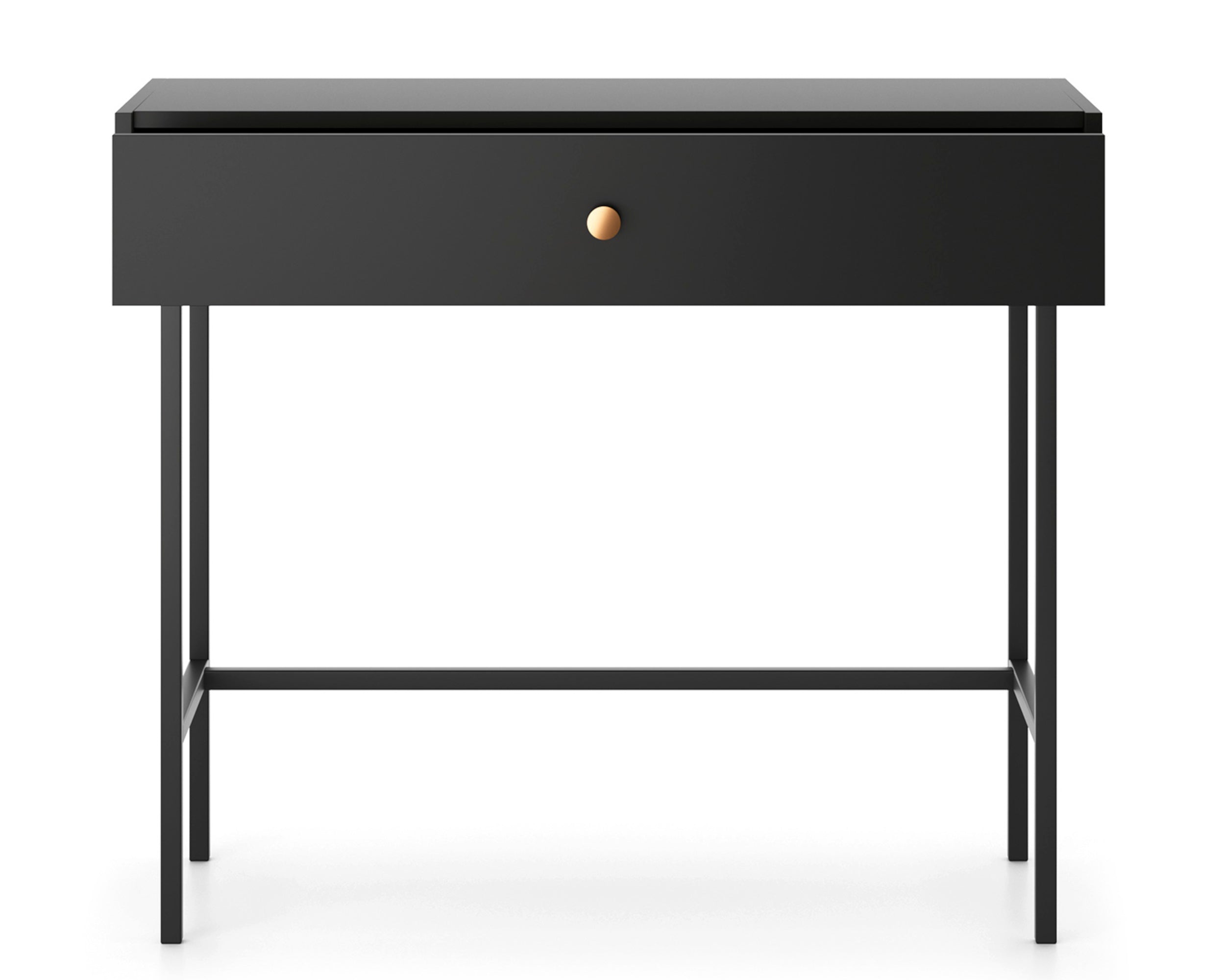 Toaletka Divenos z szufladą 93 cm Czarna