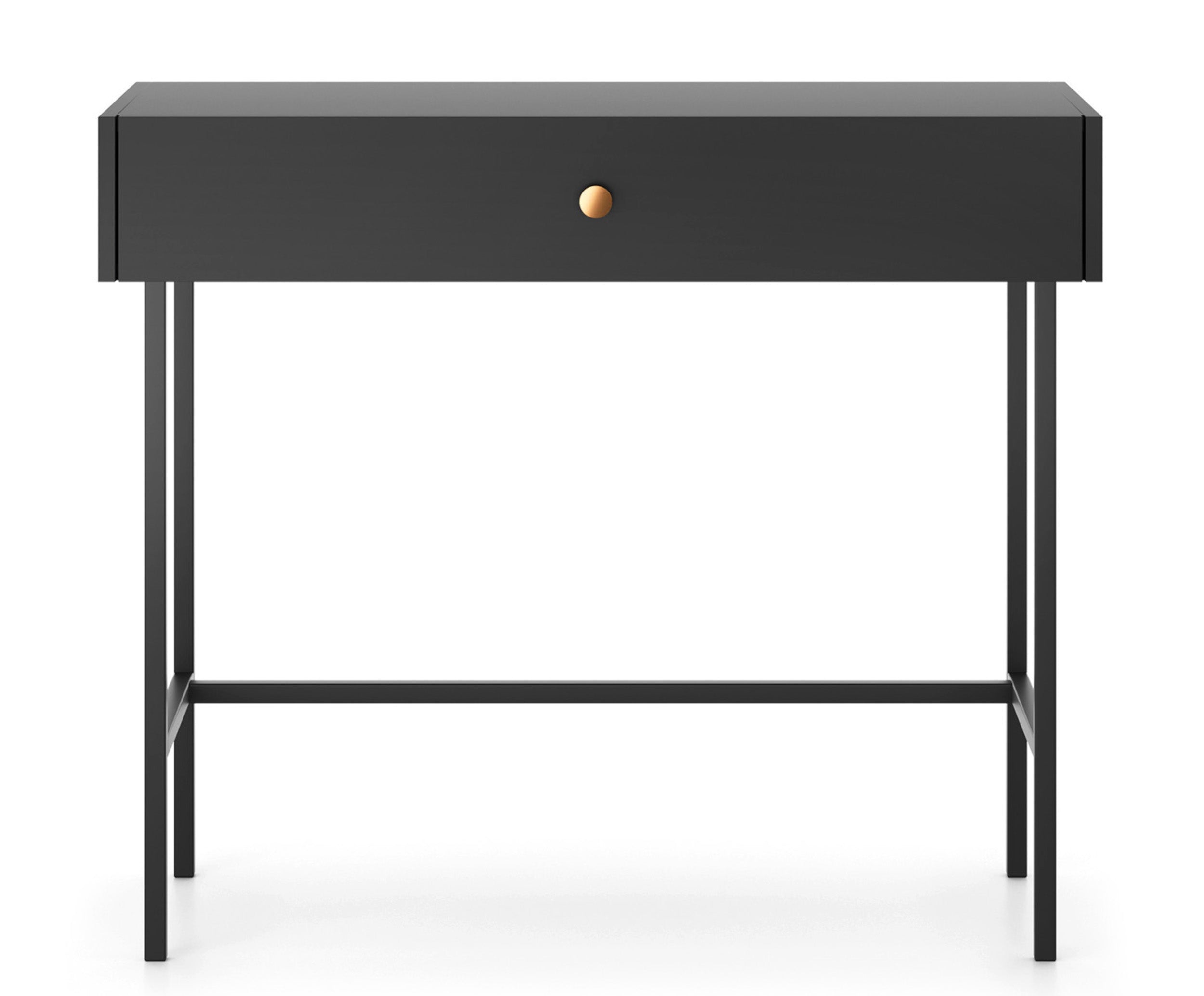 Toaletka Divenos z szufladą 93 cm Czarna