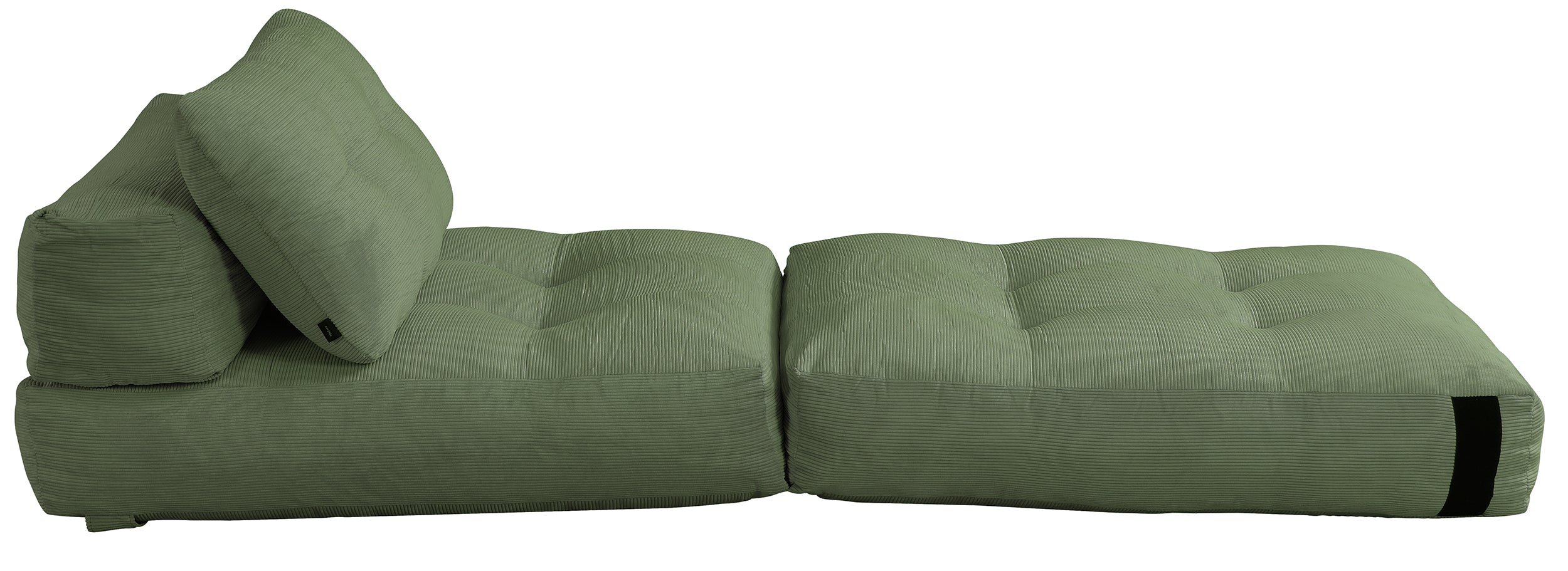 Fotel rozkładany Milessive zielony sztruks