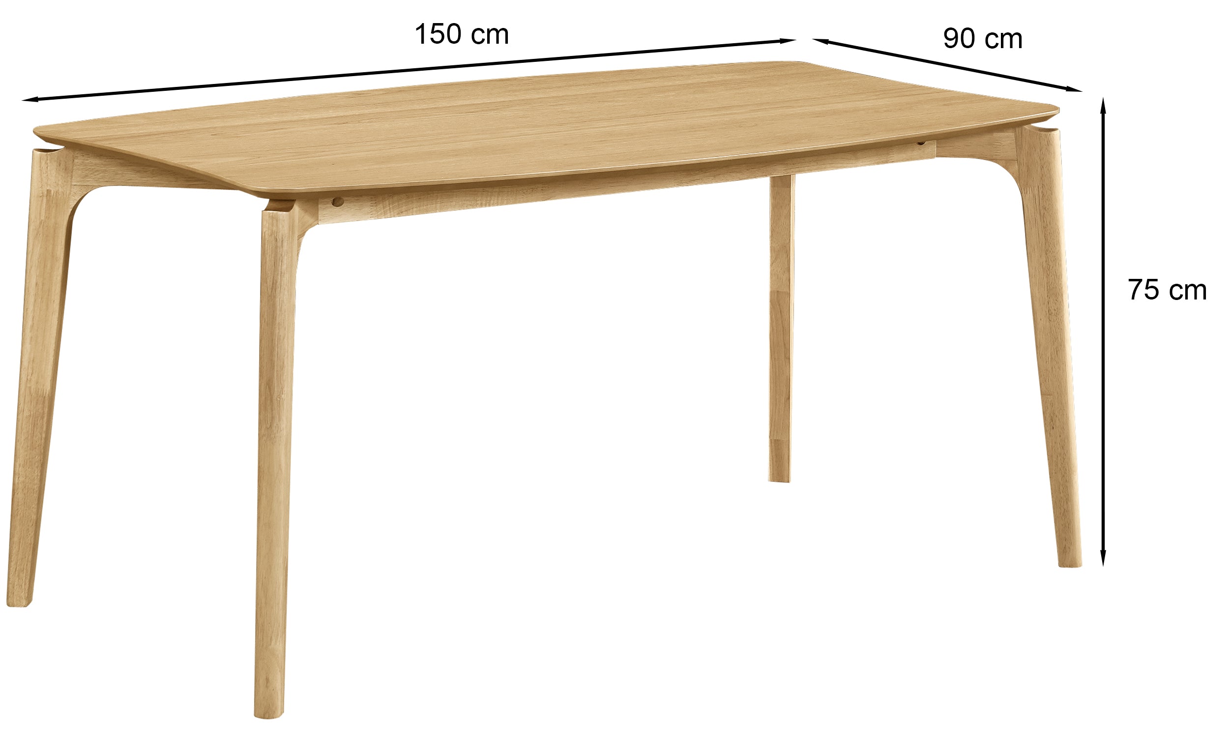 Stół do jadalni Speatic 150x90 cm dąb naturalny