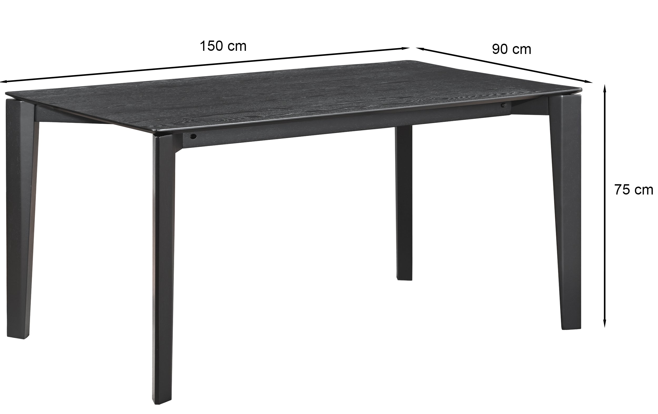Stół do jadalni Loomens 150x90 cm dąb czarny