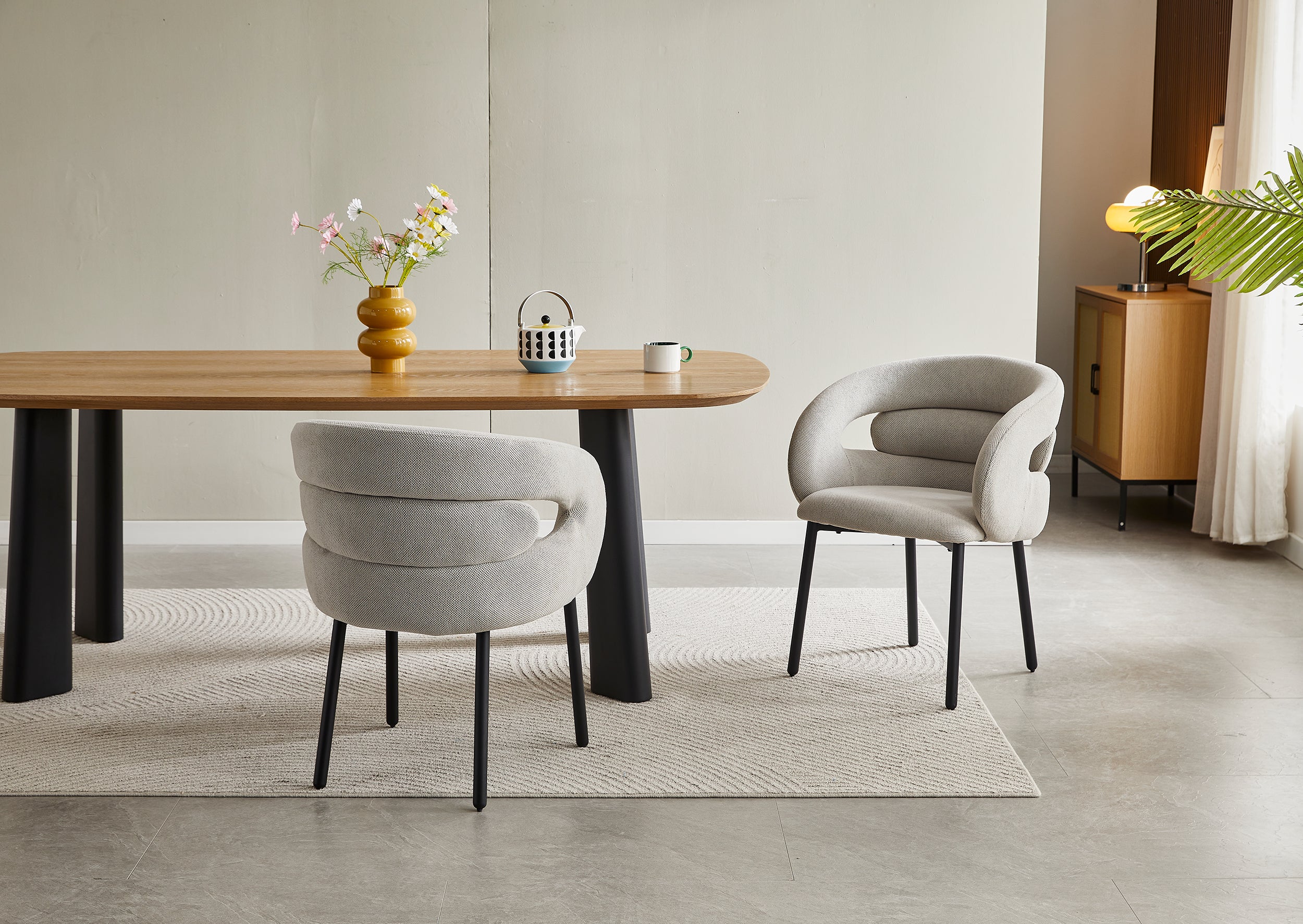 Stół do jadalni Viciate 215x105 cm fornir dąb naturalny