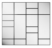 Zestaw paneli lustrzanych Antares 280x245 cm czarna rama